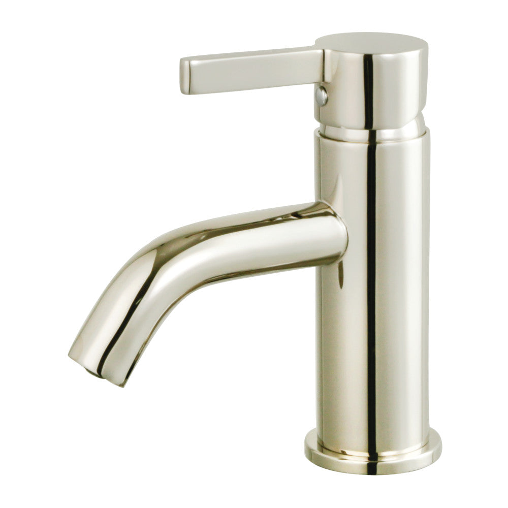 Fauceture LS8228CTL Single Handle Bathroom Sink Faucet with Push Pop-Up Drain - Modern Waterfall Spout for Vanity, Powder Room & Guest Bath