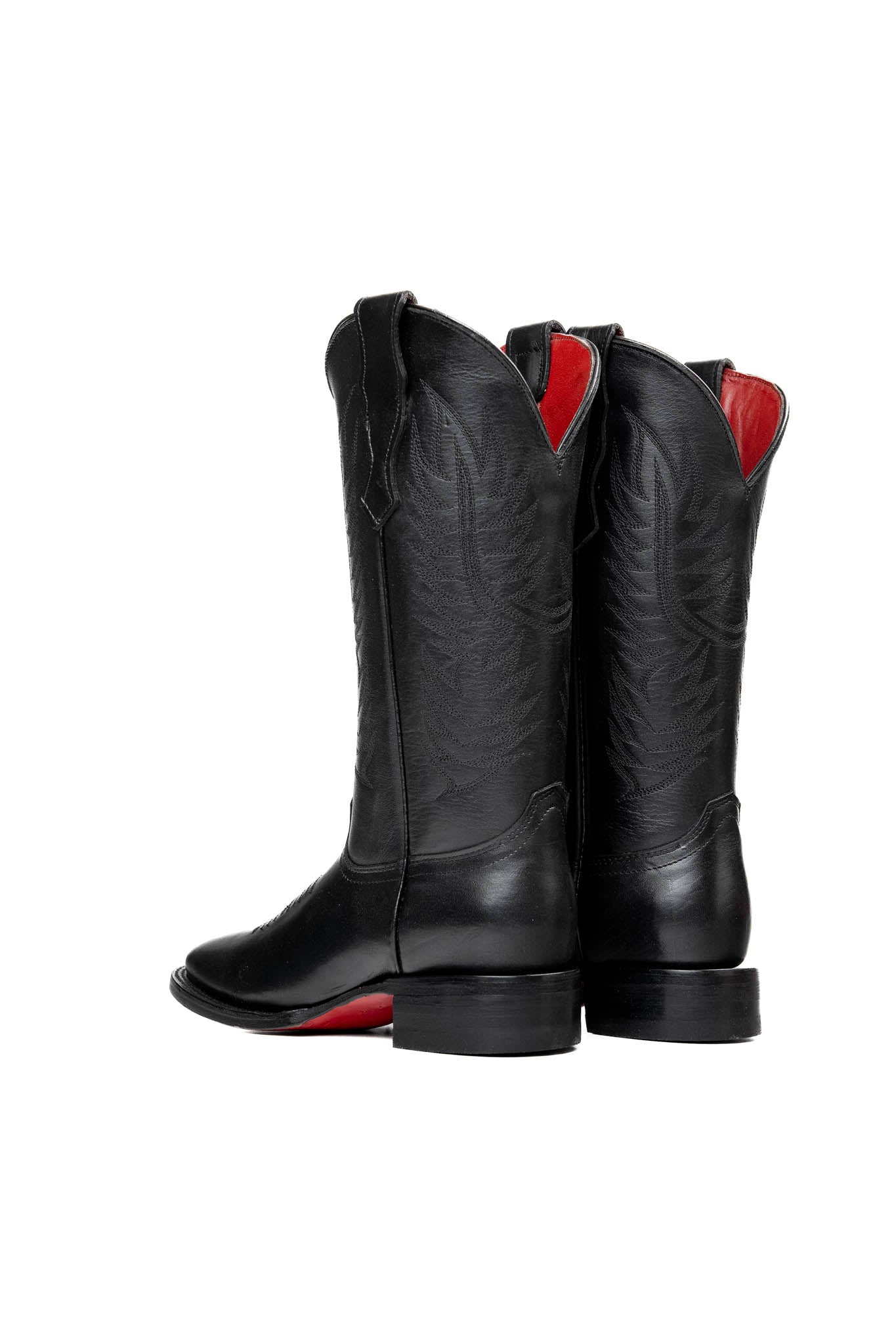 Ruby Ebano Red Sole Square Toe Cowgirl Boots for Women - Western Fashion Ankle Boots for Country Dancing, Rodeo & Casual Outfits