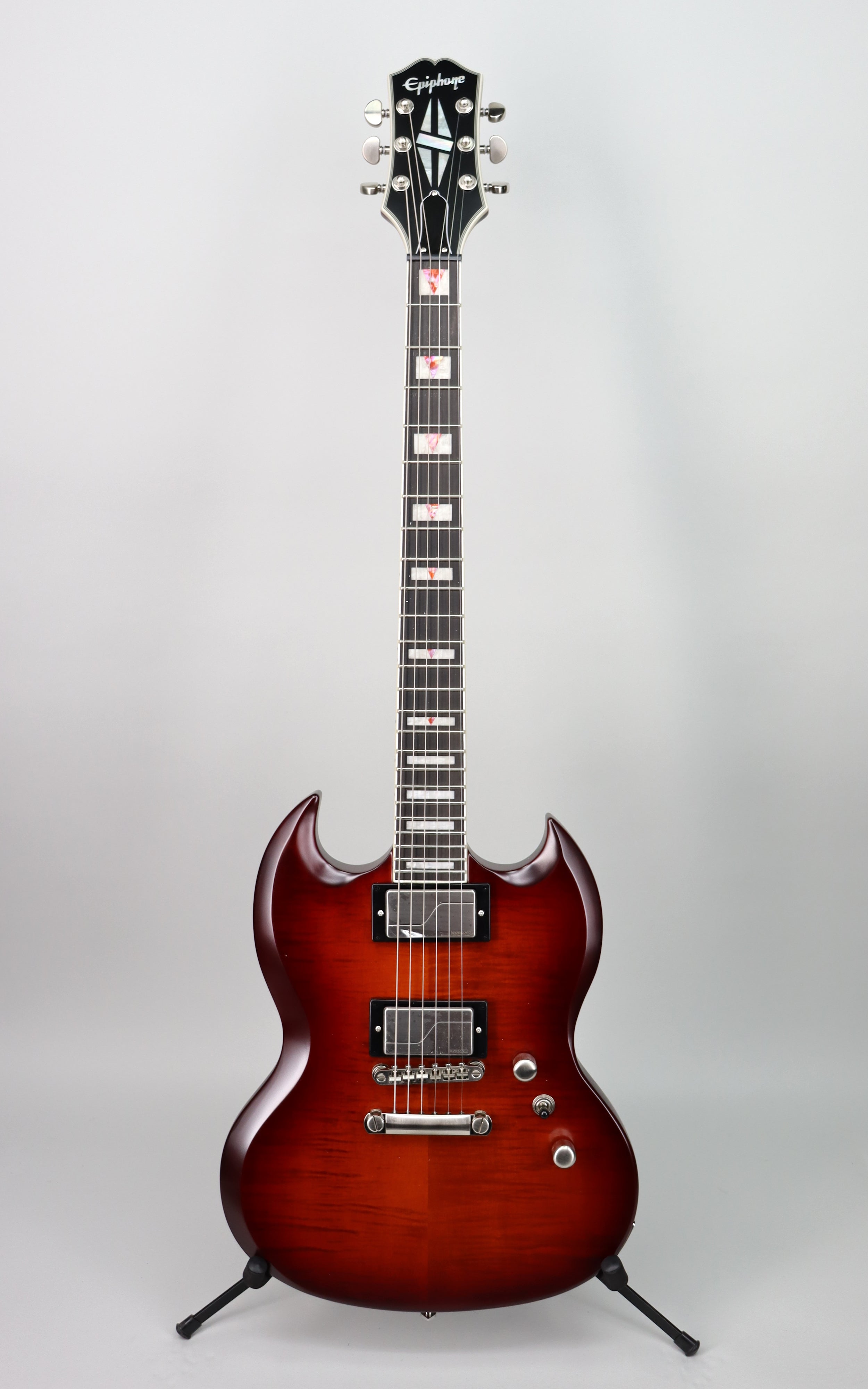 Epiphone SG Prophecy Electric Guitar - Aged Bengal Tiger Burst Finish | Perfect for Rock, Blues & Stage Performances
