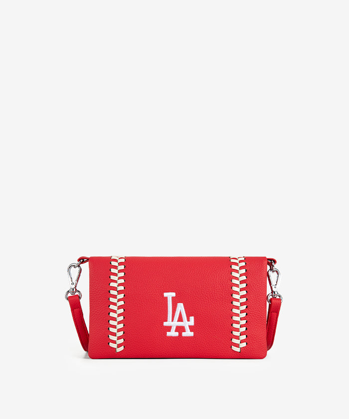 MLB Los Angeles Dodgers Genuine Leather Crossbody Bag for Women - Stylish & Durable Purse for Game Day, Travel & Everyday Use