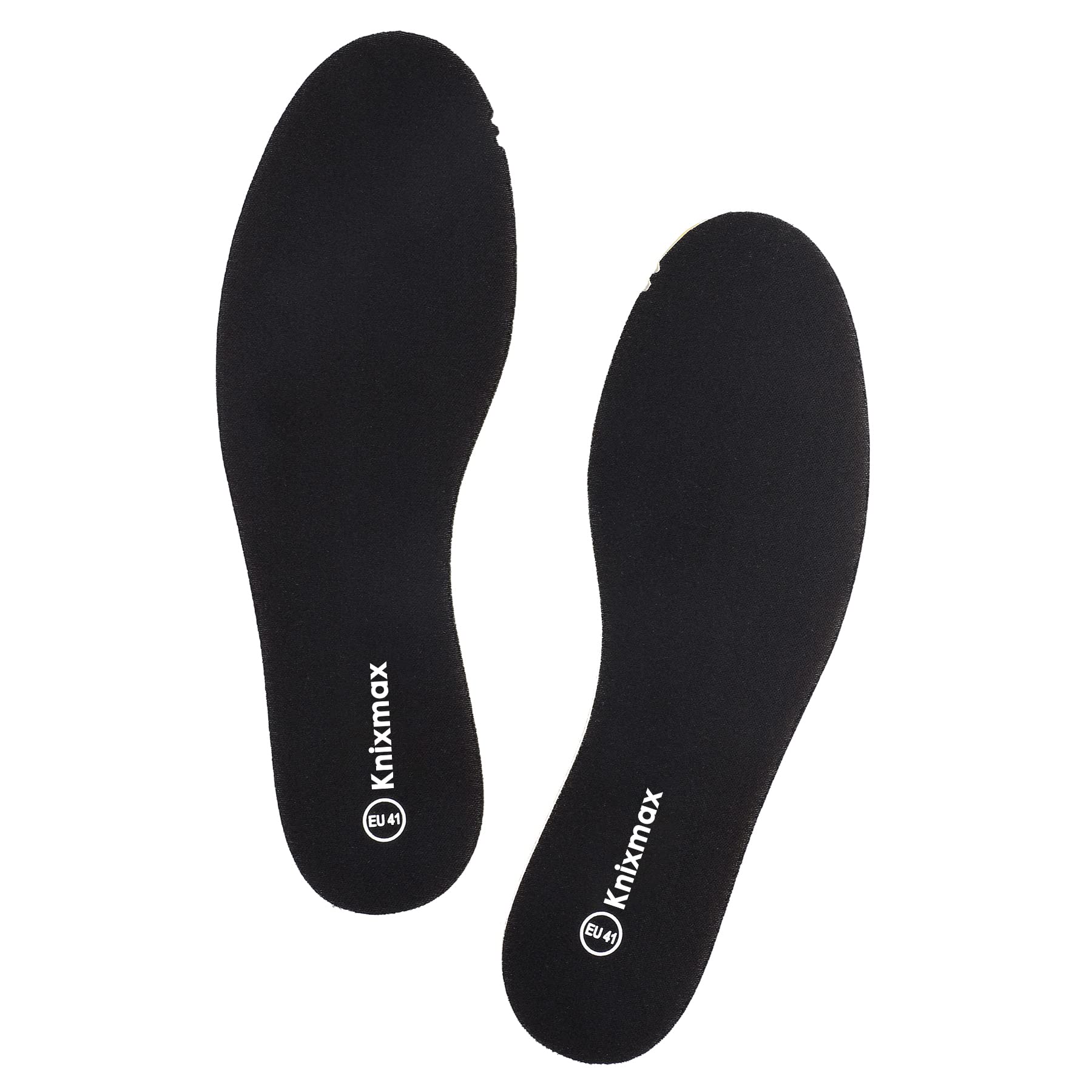 Knixmax Memory Foam Insoles for Men - Super Soft Shoe Inserts for Sneakers, Slippers & Boots - Orthotic Support & Cushioned Comfort - Replacement Inner Soles for Flat Feet - Black (EU 44) - Perfect for Work, Running & Daily Comfort