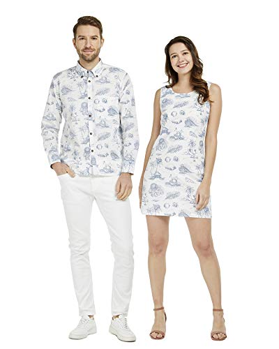 Vintage Tropical Toile White