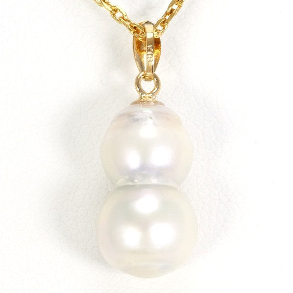 18K Yellow Gold Pearl Necklace for Women - Elegant Bridal Jewelry & Wedding Gift - Perfect for Anniversaries, Prom, and Special Occasions