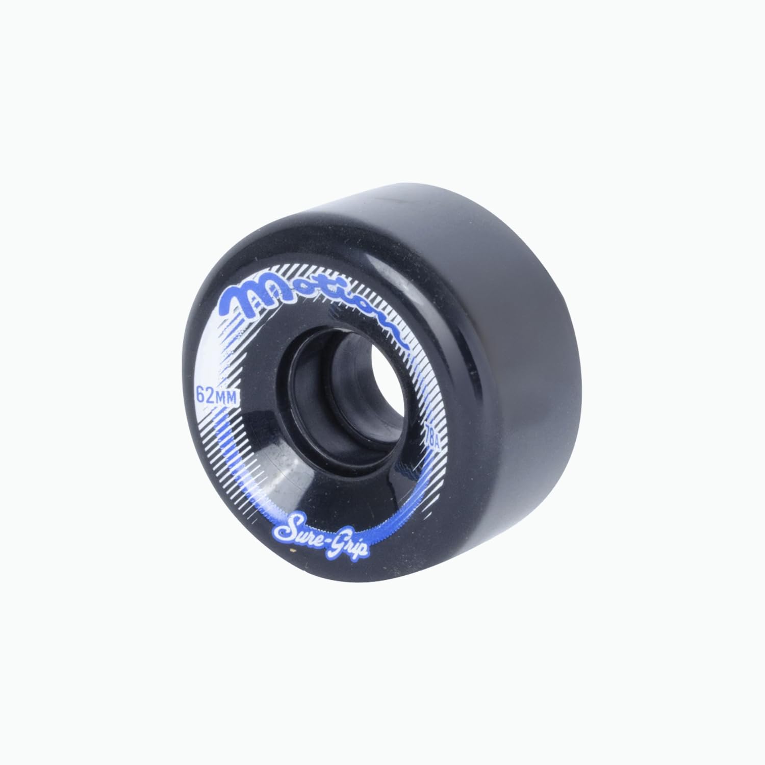 Sure-Grip Motion 78A Durometer Super Hi Rebound Urethane Outdoor Wheels - 62mm Diameter, Pack of 8 (Black) - Perfect for Outdoor Skating, Beginner Friendly, and Smooth Park Trails