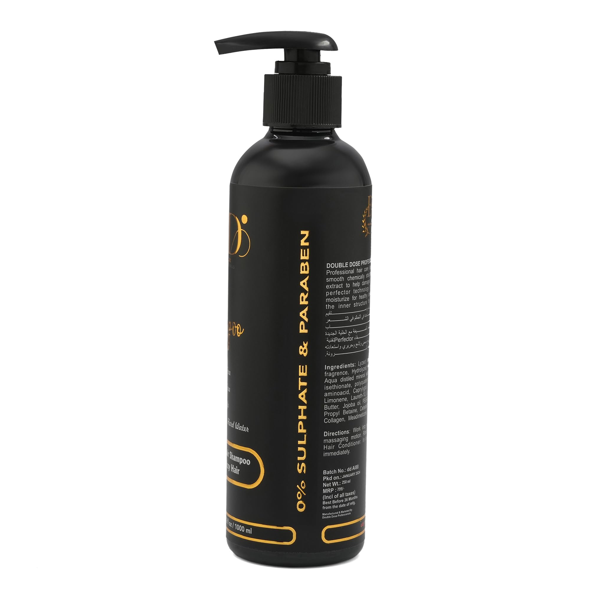 **Sulfate-Free & Paraben-Free Shampoo and Conditioner Set (250ml Each) – Color-Safe, Hard Water Formula for Healthy Hair – Ideal for Dry, Damaged Hair & Daily Use**