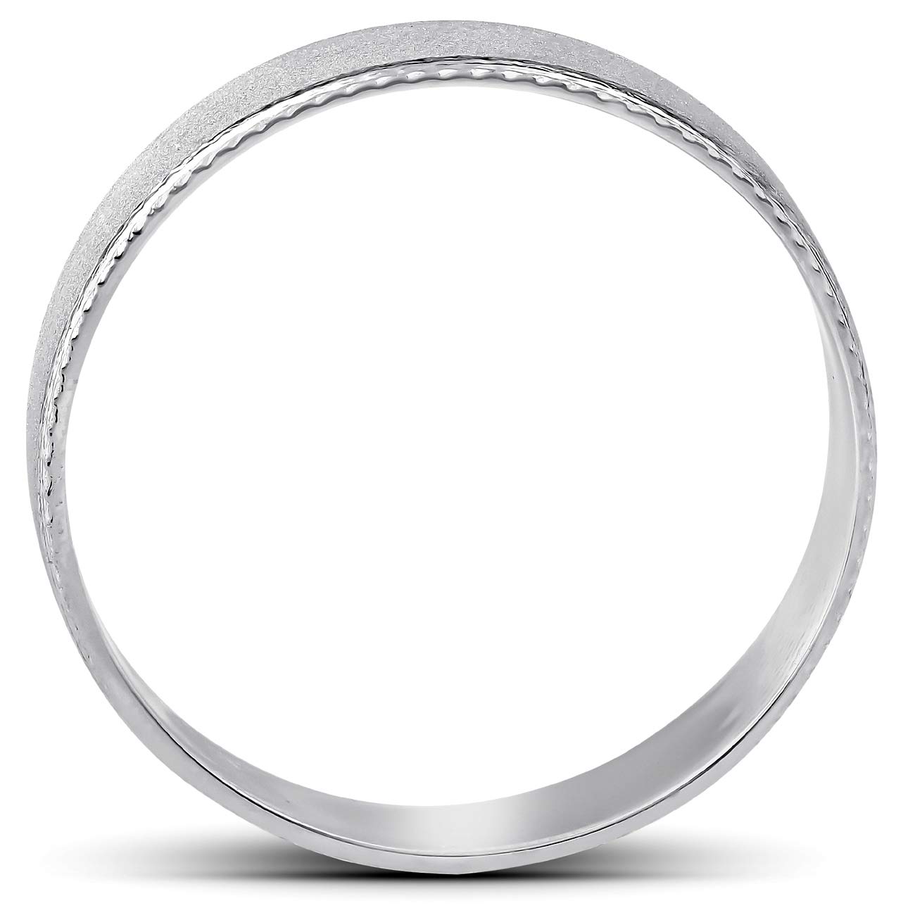 14K White Gold Hand Braided Flat Brushed Wedding Band for Men - Perfect for Engagement, Anniversary & Special Occasions