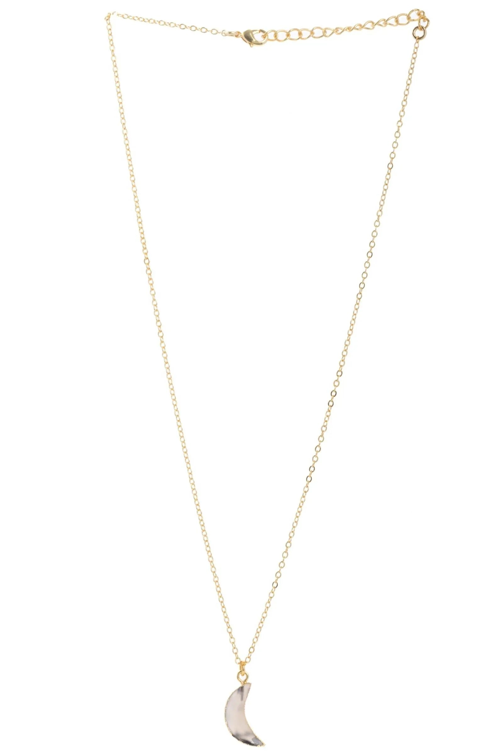 Moon Gemstone Mini Earring and Necklace Set - Sterling Silver Dainty Jewelry for Women | Perfect for Everyday Wear, Date Nights & Special Occasions
