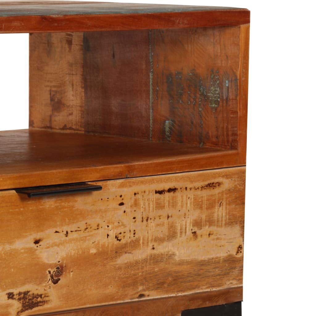 Vintage Reclaimed Wood TV Stand with 2 Drawers & 2 Compartments - 46.5
