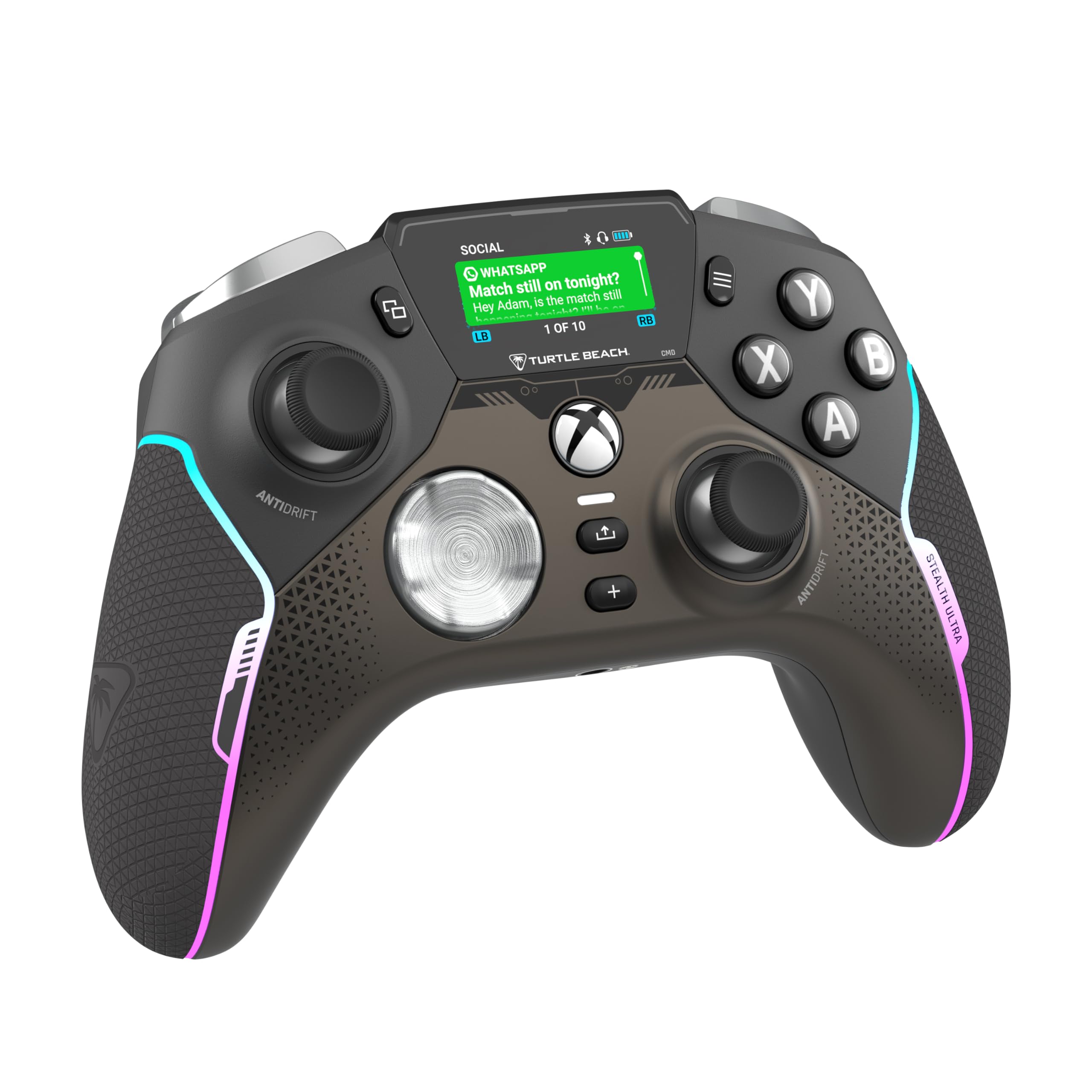 Turtle Beach Stealth Ultra Wireless Gaming Controller for Xbox Series X|S, Xbox One, PC & Android - LED Dashboard, RGB Lighting, 30-Hr Battery, Bluetooth - Perfect for Competitive Gaming & Streaming (Black)