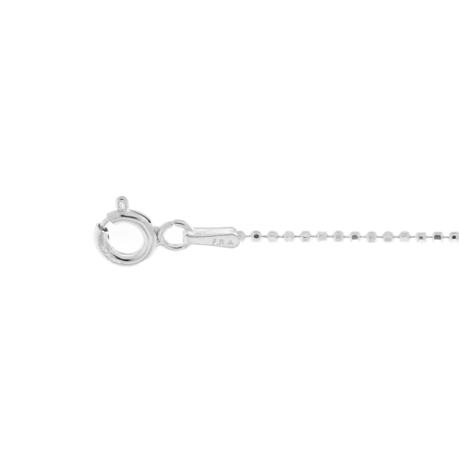 Exquisite Diamond Cut Bead Silver Chain Necklace for Women - Elegant Layering Jewelry for Everyday Wear & Special Occasions
