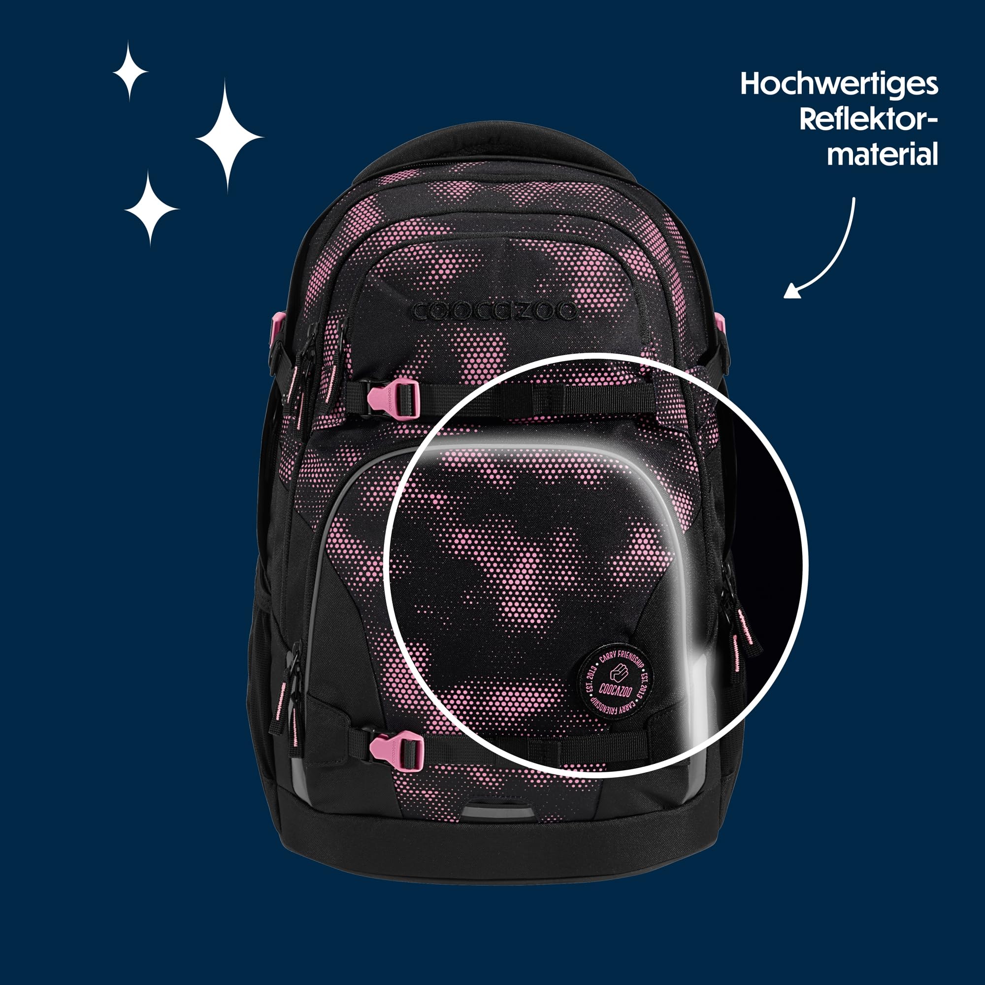 Coocazoo Porter Backpack for Women - Waterproof Travel Backpack with USB Charging Port, Pink Illusion Design | Perfect for Commuting, College, Business Trips & Outdoor Adventures