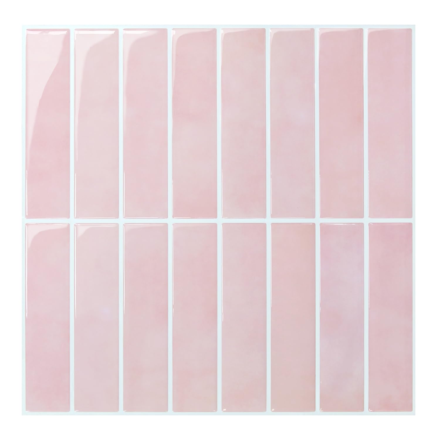 Commomy Pink Peel and Stick Tile - 10 Pack 12
