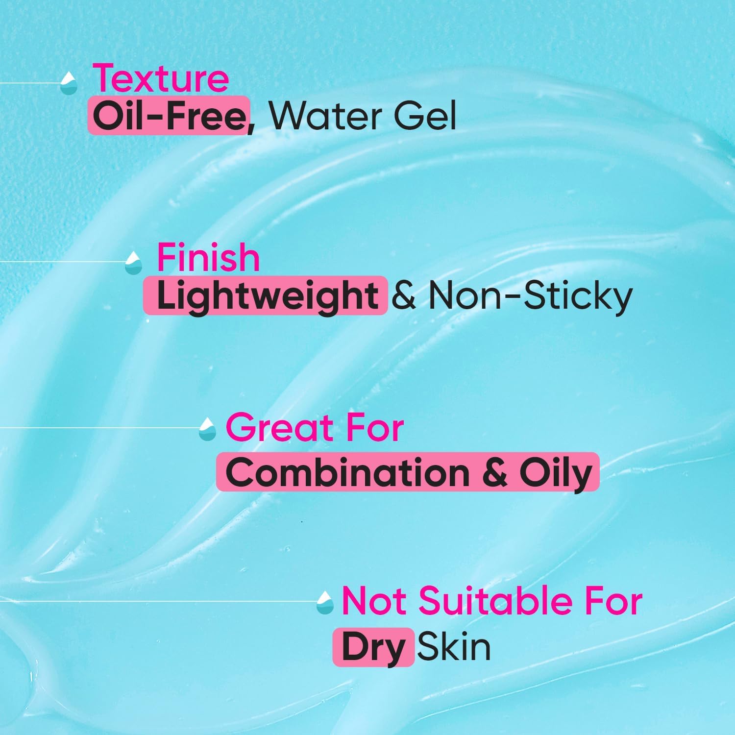 DOT&KEY 72Hr Hydrating Gel Face Moisturizer with Hyaluronic Acid, Probiotics, Kombucha & Rice Water - Oil Free Lightweight Gel for Oily, Combination, Dull & Uneven Skin Tone | Daily Skincare Routine, Morning & Night Use for Hydrated Glowing Skin