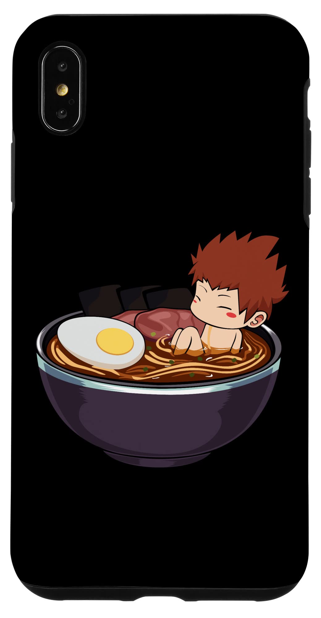 iPhone XS Max Anime Ramen Boy Case - Japanese Noodle Soup Lover Phone Cover for Anime Fans, Food Enthusiasts - Perfect for Daily Use, Cosplay & Gift Giving
