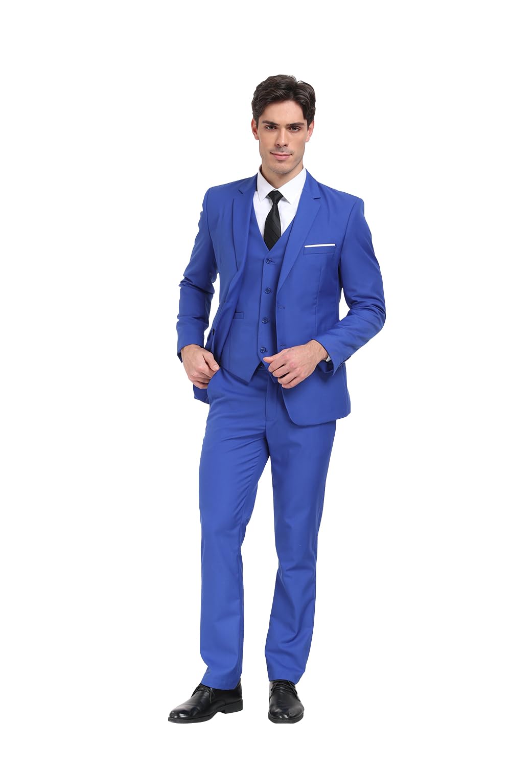3 Piece Slim Fit Men's Suits for Wedding & Prom - Notch Lapel Formal Tuxedo Set with Jacket, Pants & Vest | Groomsmen Attire for Special Occasions