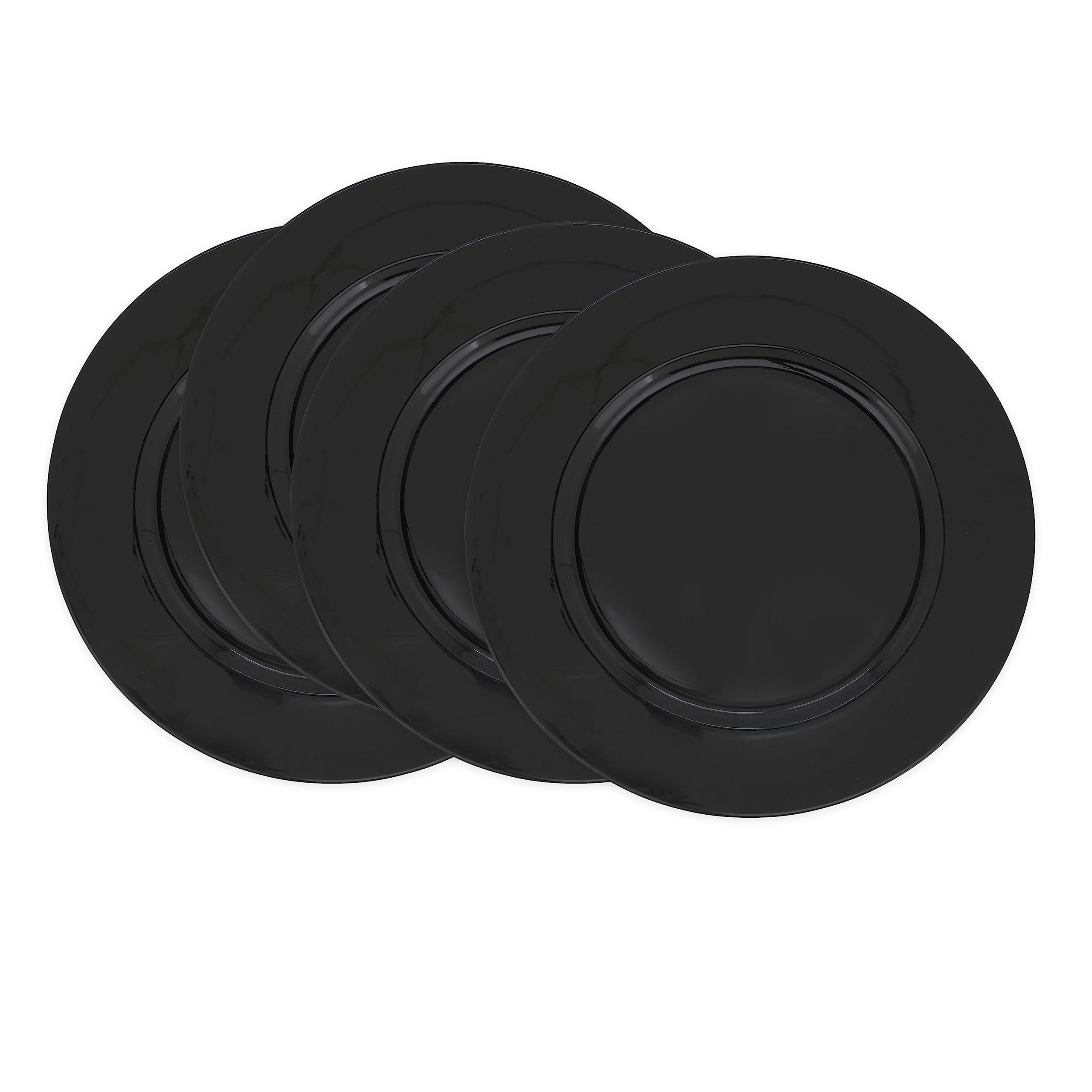 Premium SARO LIFESTYLE Classic Design Charger Plates - Set of 4 Elegant Decorative Dinner Plates for Formal Dining, Weddings & Holiday Tablescapes