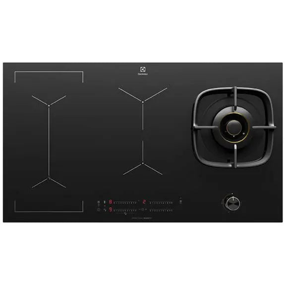 Electrolux EHH957BE 90cm Induction Cooktop with Gas - Professional Kitchen Appliance for Fast & Precise Cooking - Perfect for Home Chefs & Modern Kitchens