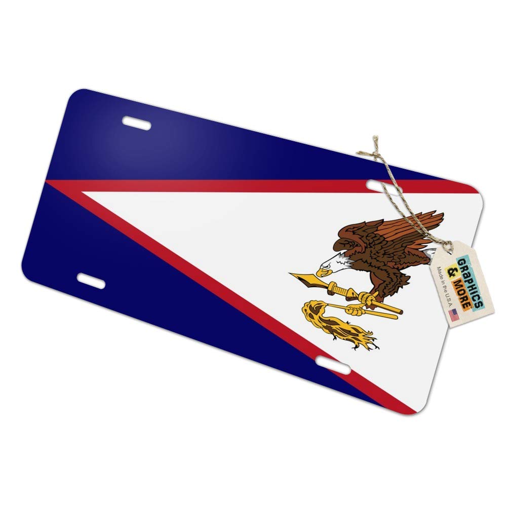 American Samoa US Territory Flag Novelty Metal Vanity License Plate - Custom Car Decoration for Trucks, SUVs & Motorcycles | Patriotic Auto Accessory for US Island Territory Pride