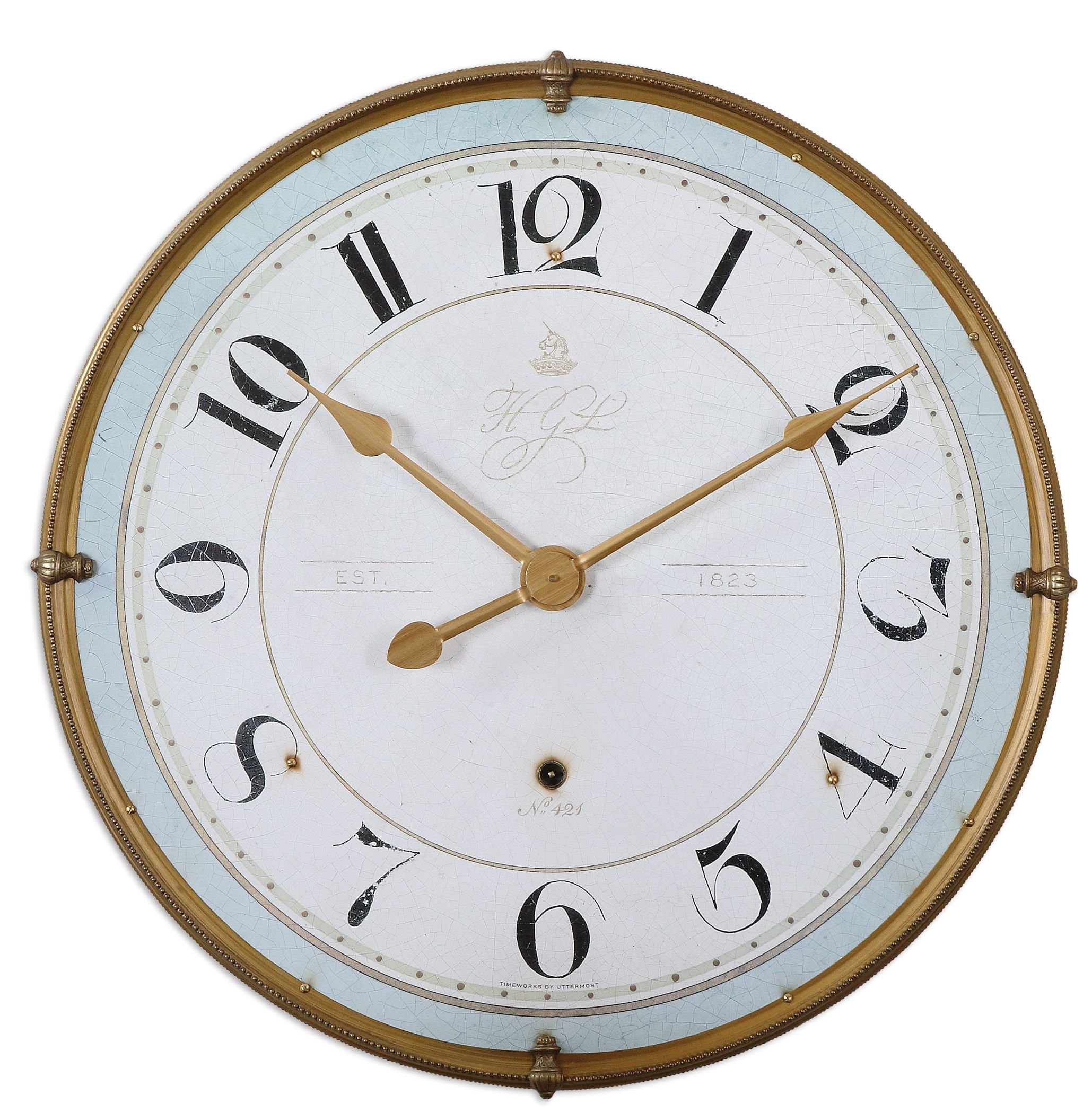 Uttermost Torriana Wall Clock Model-06091 - Elegant Decorative Clock for Living Room, Bedroom & Office - Perfect Home Décor Gift