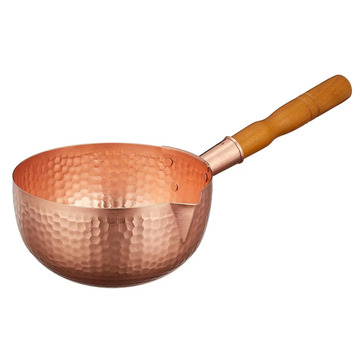 Marushin Douki Copper Round Bottom Saucepan - 2.5 Quart Japanese Style Cooking Pot for Soups, Stews & Sauces | Perfect for Home Chefs & Professional Kitchens