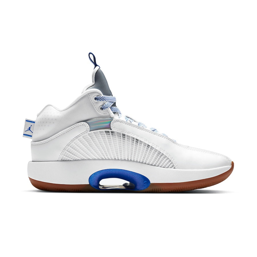 Air Jordan 35 Sisterhood Basketball Shoes - White/Black/Hyper Royal Gum for Women | Perfect for Court Performance & Casual Streetwear