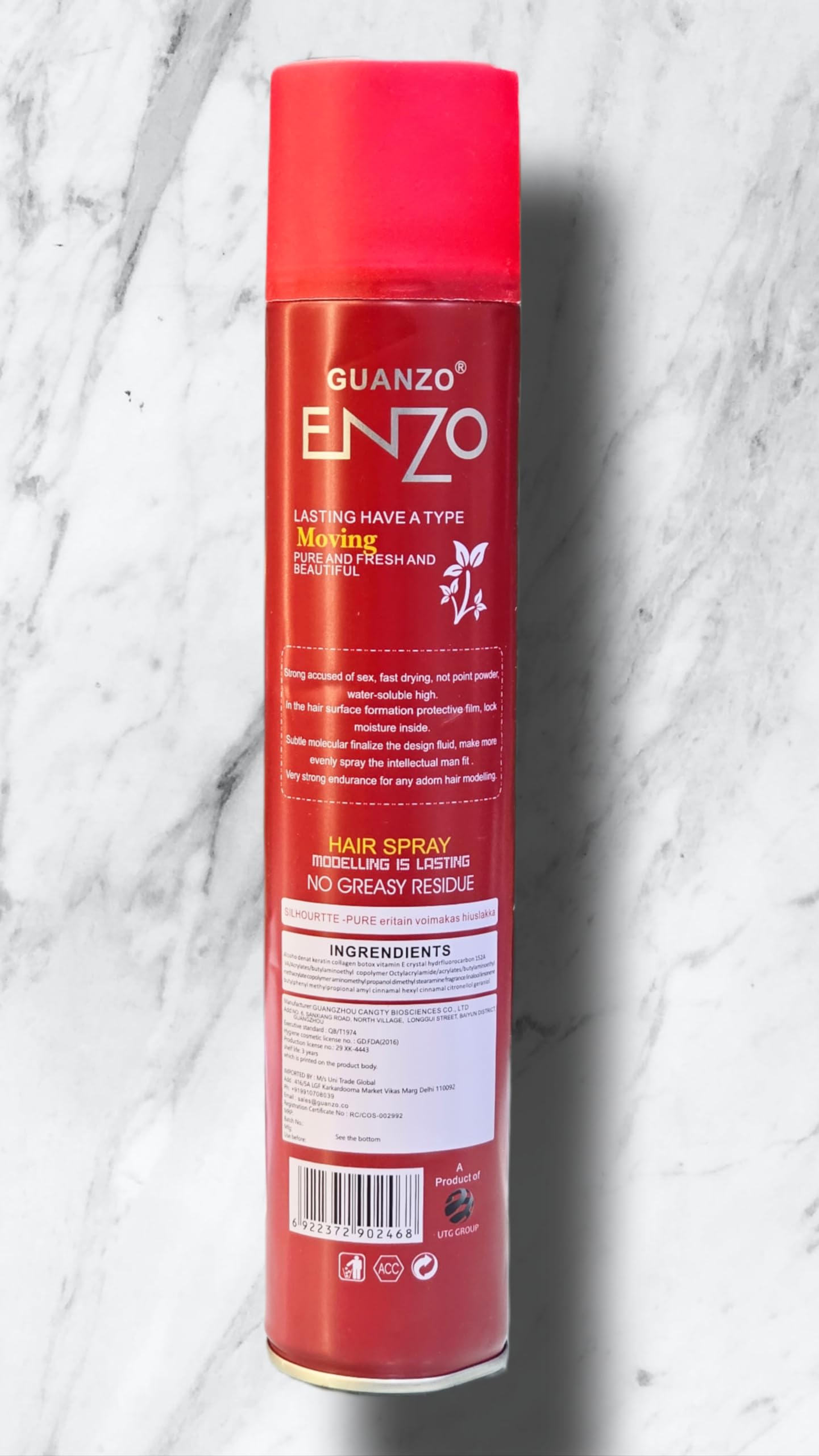 GAURAV WIG HOUSE Enzo Premium Hair Spray for Wigs & Hairpieces | Non-Residue Formula | 420ml | Long-Lasting Hold for Cosplay, Daily Wear & Special Occasions
