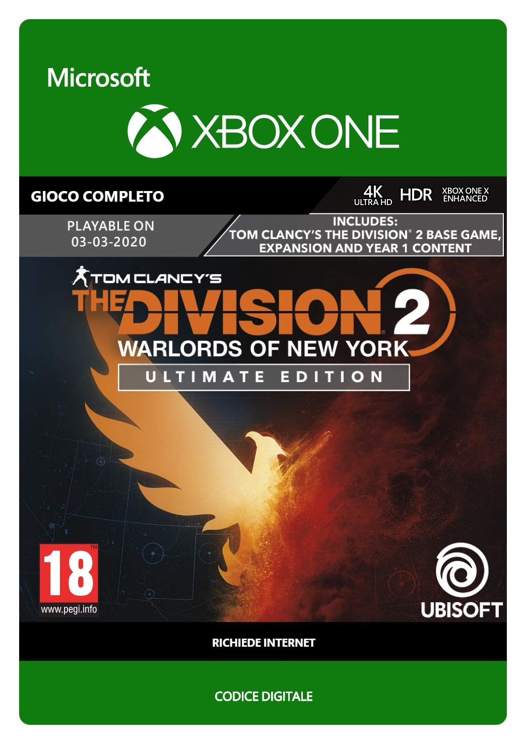 Tom Clancy's The Division 2: Warlords of New York Ultimate Edition - Xbox One Digital Download Code | Open World Action RPG Game for Online Multiplayer & Solo Campaign Gaming