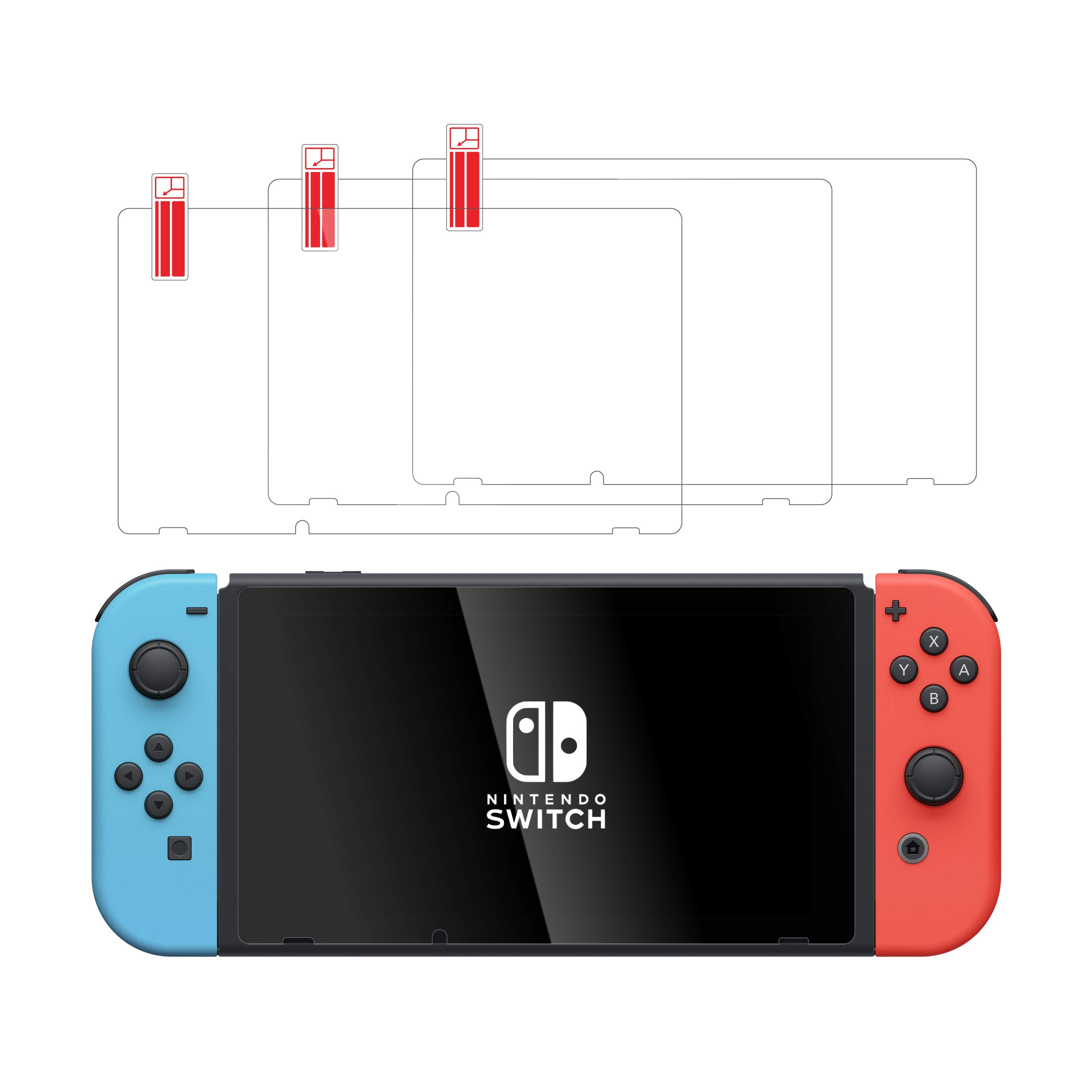 Nintendo Switch Joy-Con & Pro Controller Charging Dock with Screen Protector - Fast Charging Station for Switch Accessories - Perfect for Gaming at Home or On the Go