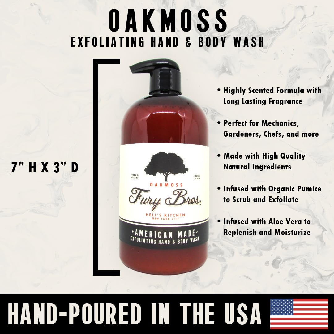 Black Series Scented Candle & Exfoliating Hand Body Wash Bundle - All-Natural Soy Wax Candle (9 oz, 60-70 Hour Burn) & Oakmoss Body Wash (16 oz) | Made in USA | Perfect for Relaxation, Spa Days & Home Fragrance