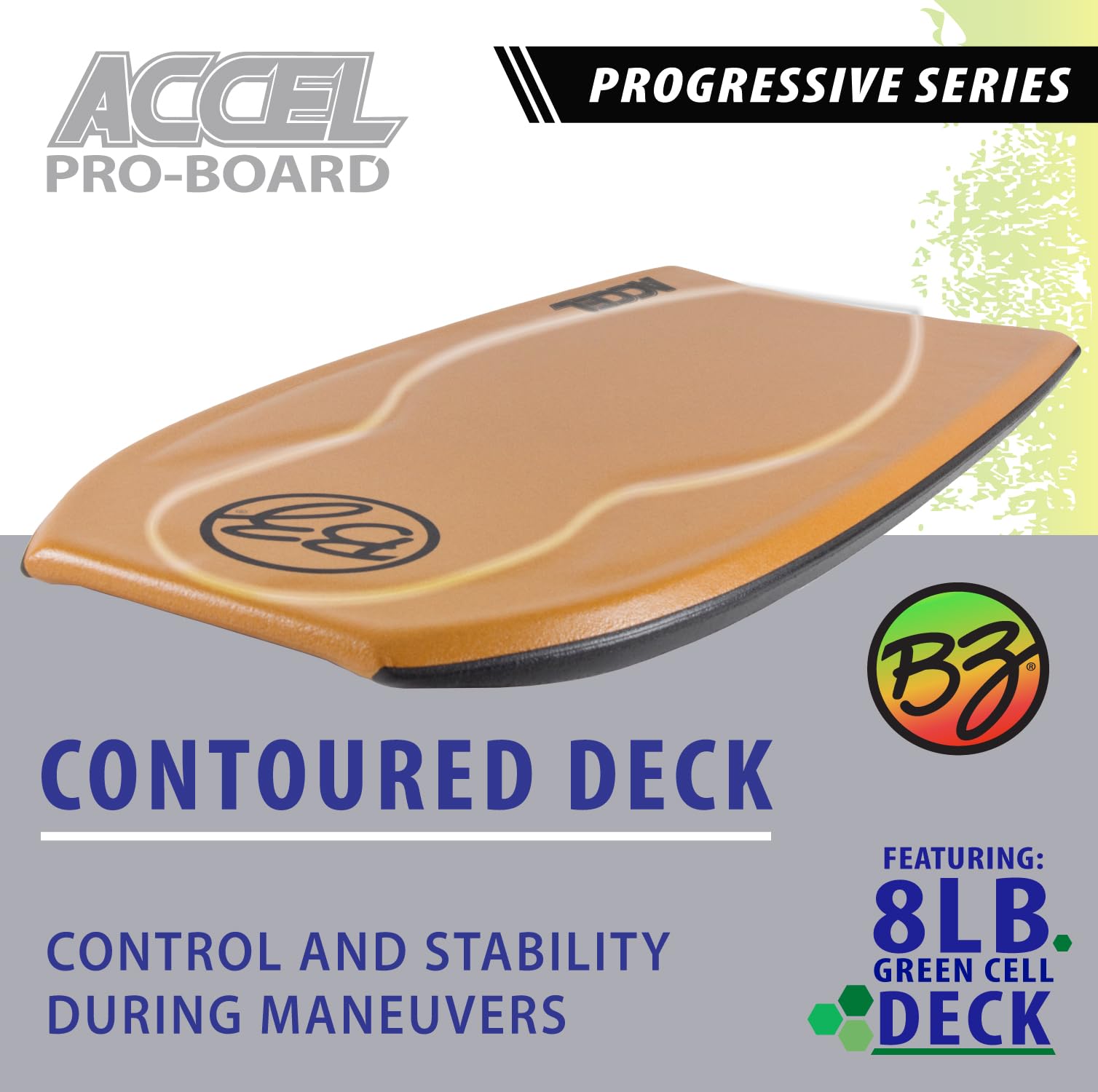 BZ Bodyboards Accel Pro - High Performance Crescent Tail Bodyboard with Slick Bulbs & Contoured Deck for Advanced Riders | Perfect for Big Waves & Professional Surfing