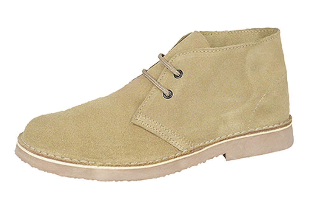Roamer Men's Suede Ankle Desert Boots - Genuine Leather Casual Shoes Size 12.5 in Sand Color | Perfect for Outdoor Adventures, Travel & Everyday Wear