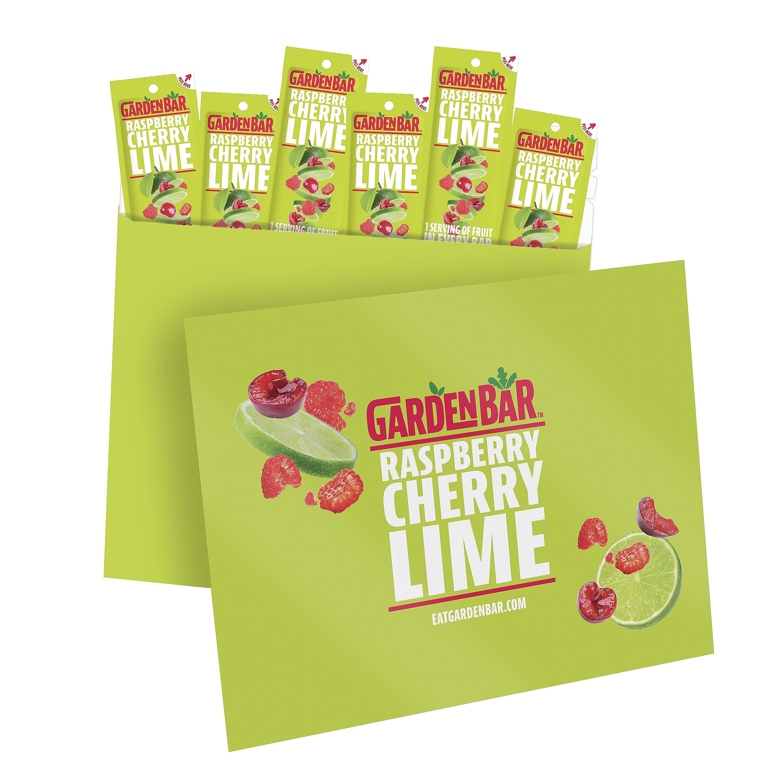 Organic Raspberry Cherry Lime Fruit Leather Snacks | Healthy Vegan Gluten-Free Non-GMO High Fiber Dried Fruit Bar | Perfect for Hiking, Lunchboxes & On-the-Go Snacking | Pack of 6