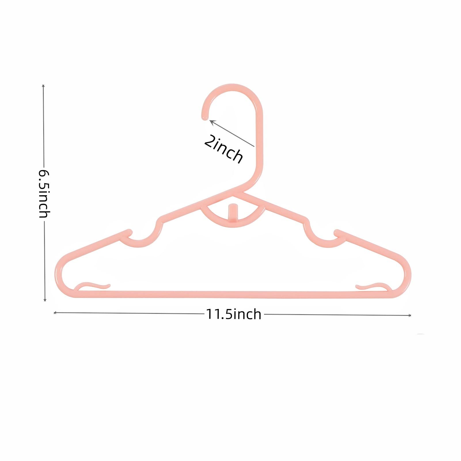 60pcs Pink Baby Closet Hangers - Non-Slip Infant Clothes Hangers for Newborns, Stackable Space-Saving Toddler Hangers for Girls & Boys - Perfect for Nursery Organization & Baby Shower Gifts