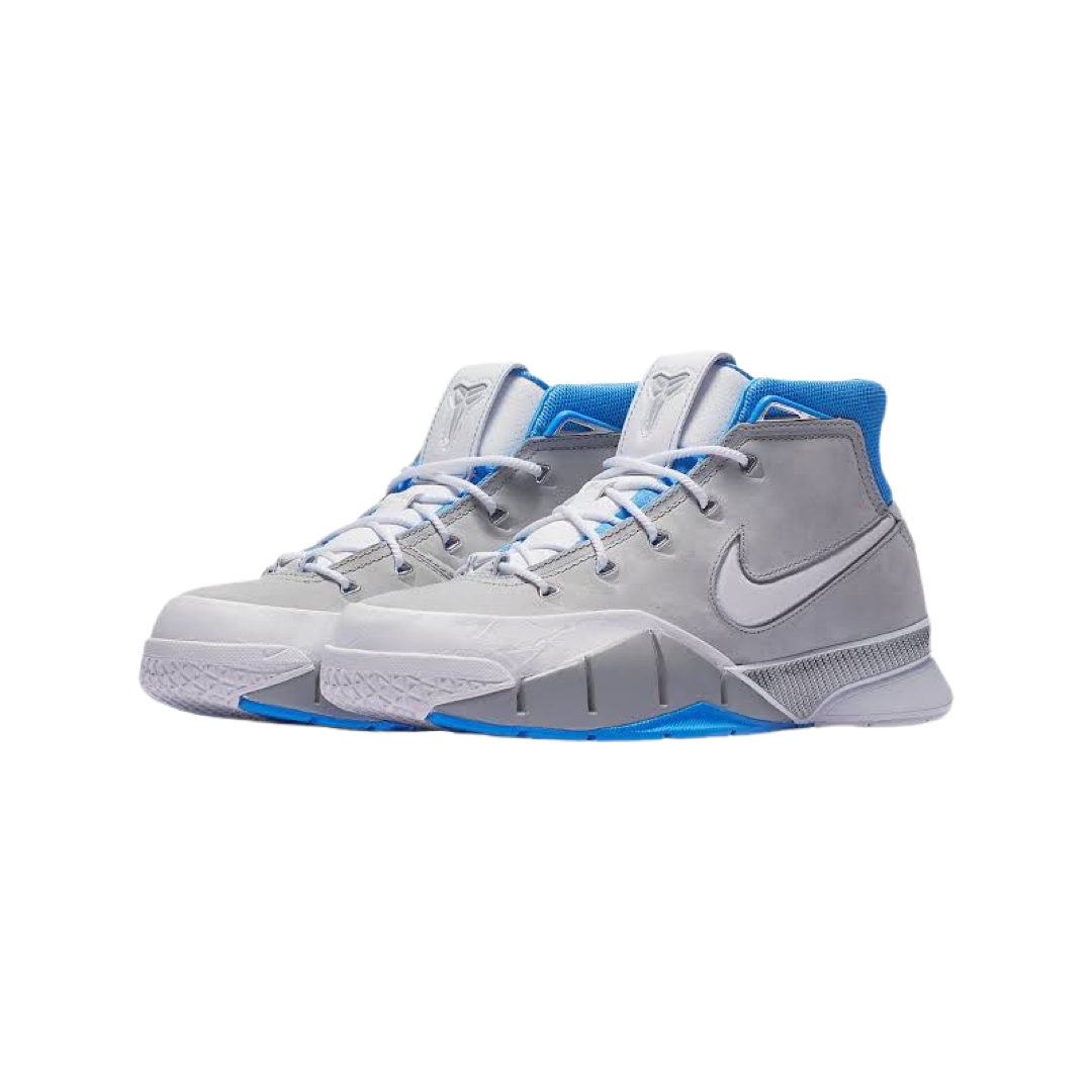 Nike Kobe 1 Protro Basketball Shoes - Wolf Grey & White Colorway | High-Performance Court Sneakers for Men | Perfect for NBA Games, Streetwear & Casual Fashion