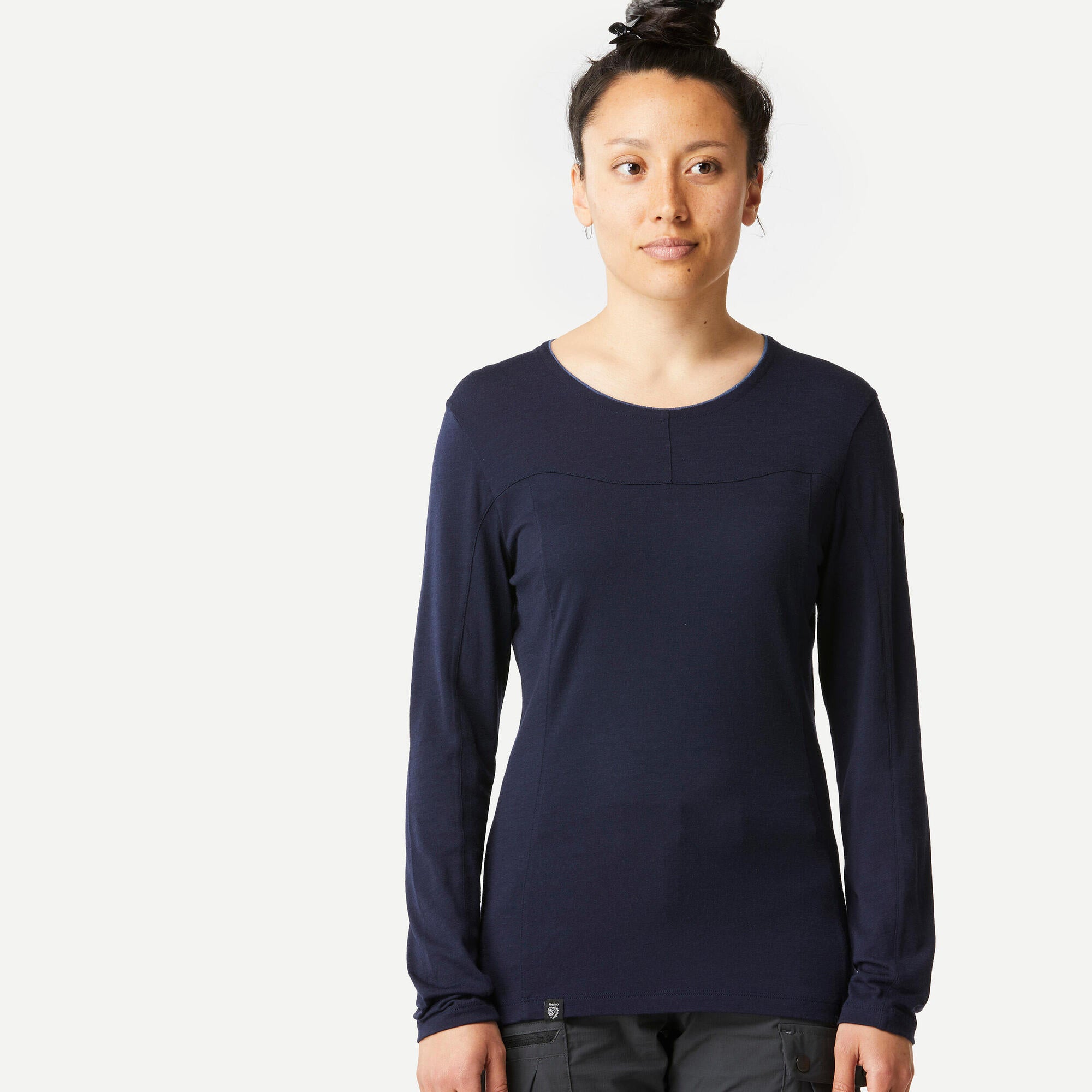 Forclaz Women's MT500 Long Sleeve Merino Wool T-Shirt - Burgundy Red | Hiking, Camping & Outdoor Activities Base Layer