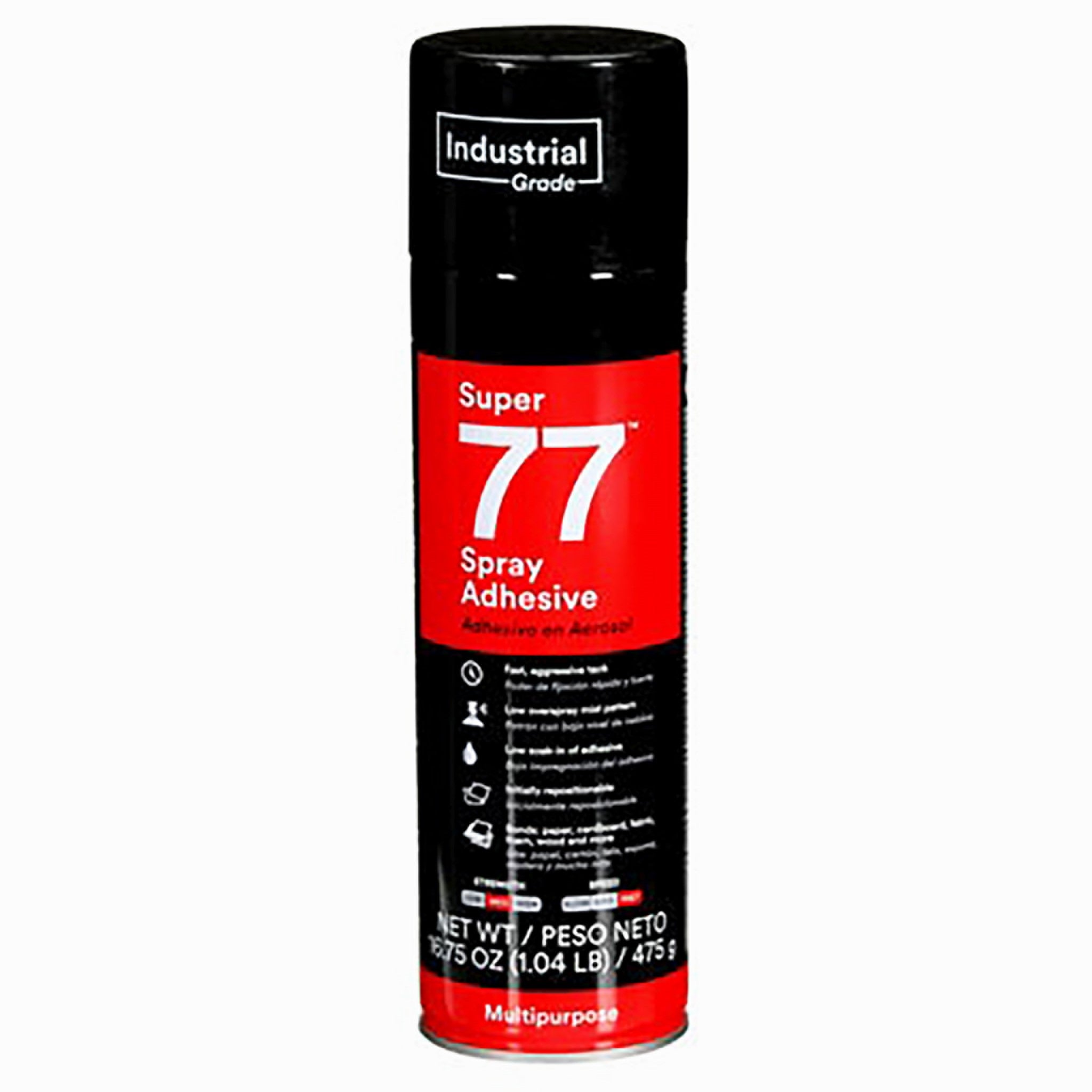 3M SUPER 77 Multipurpose Spray Adhesive - 16.5 oz High Strength Aerosol Glue for Crafting, DIY Projects, Foam, Fabric, Wood & Home Repairs - Fast Drying Permanent Bond Spray Glue for Professional & Home Use