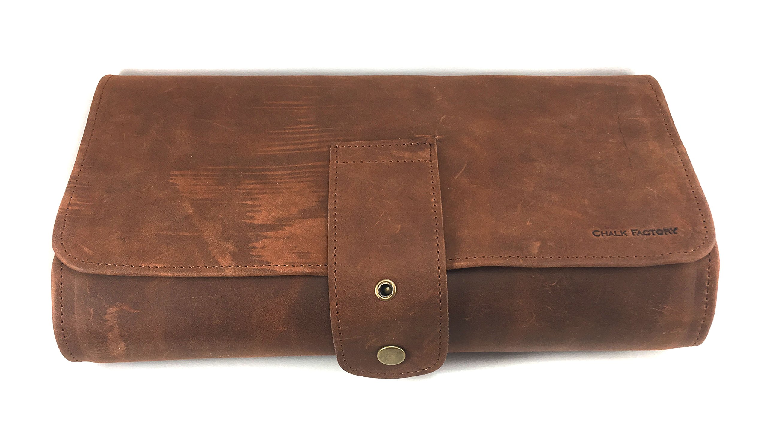 Premium Genuine Leather Hanging Toiletry Bag for Men & Women - Travel Shaving Kit, Makeup Organizer, Wash Bag - Perfect for Camping, Gym, Business Trips (Tan)