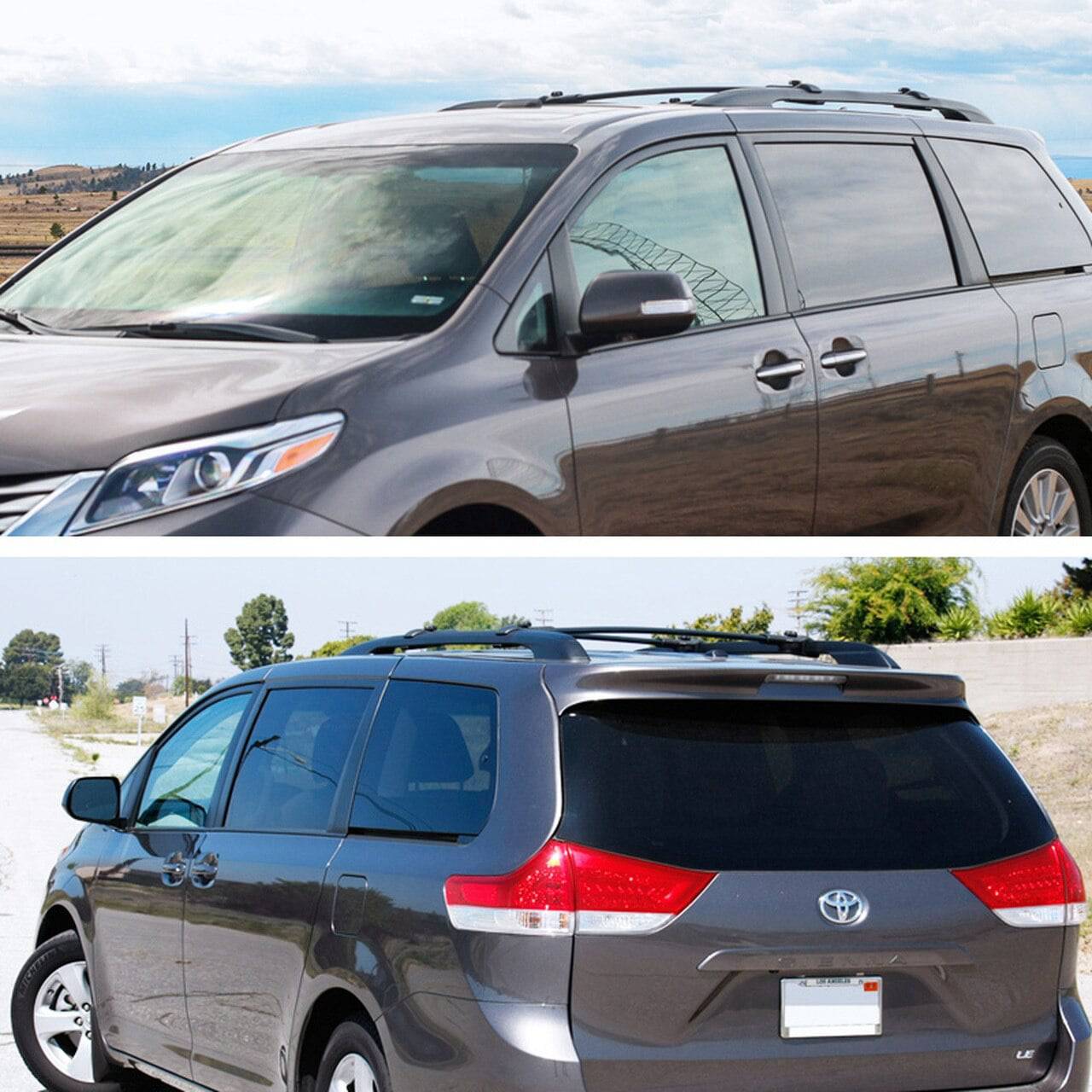 2011-2020 Toyota Sienna Aluminum Roof Rack Cross Bars - Heavy Duty Black Cargo Carrier for SUV Minivan - Perfect for Road Trips, Camping & Outdoor Adventures