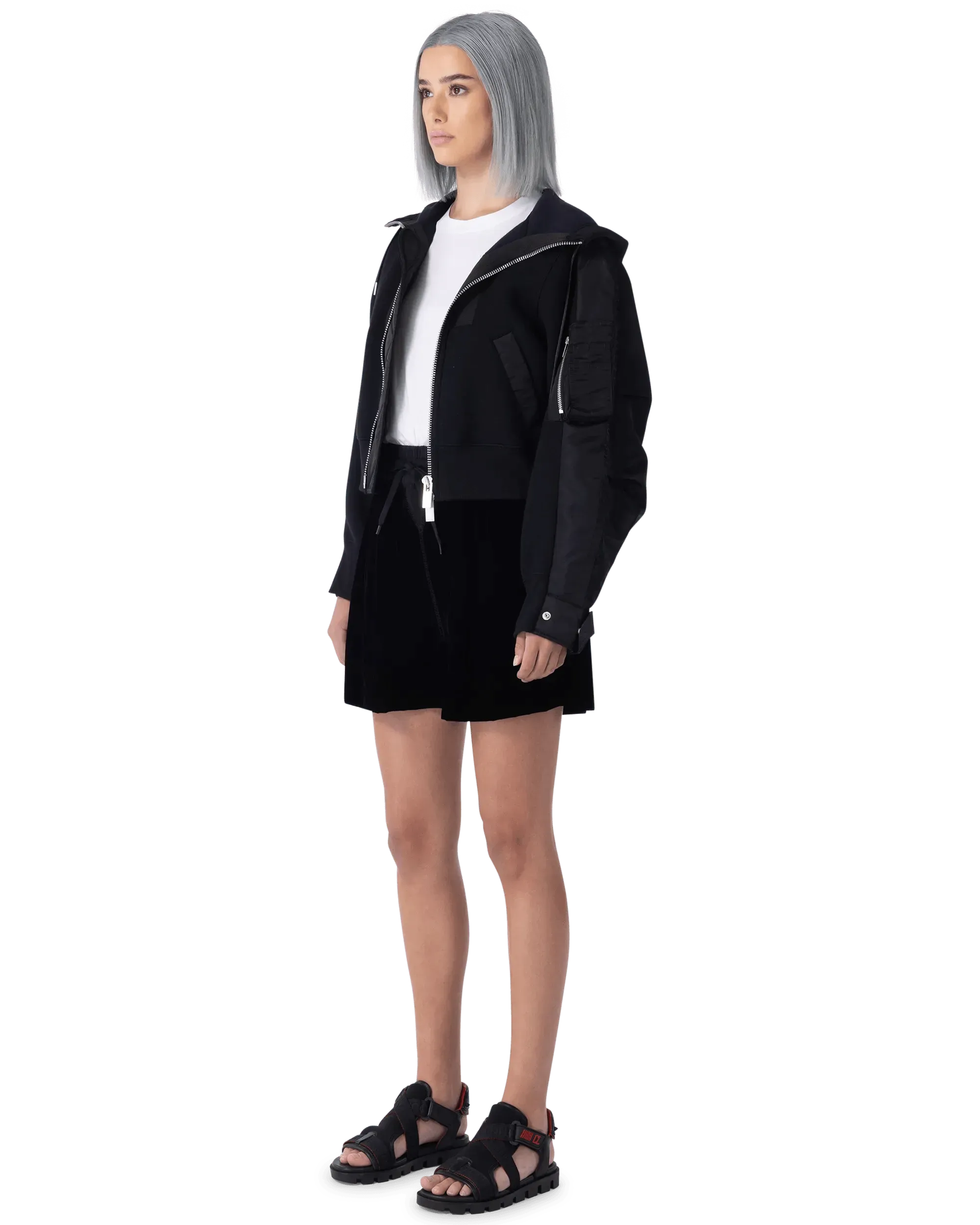Men's Lightweight Hooded Zip-Up Jacket - Waterproof Windbreaker for Outdoor Running, Hiking & Travel - Black