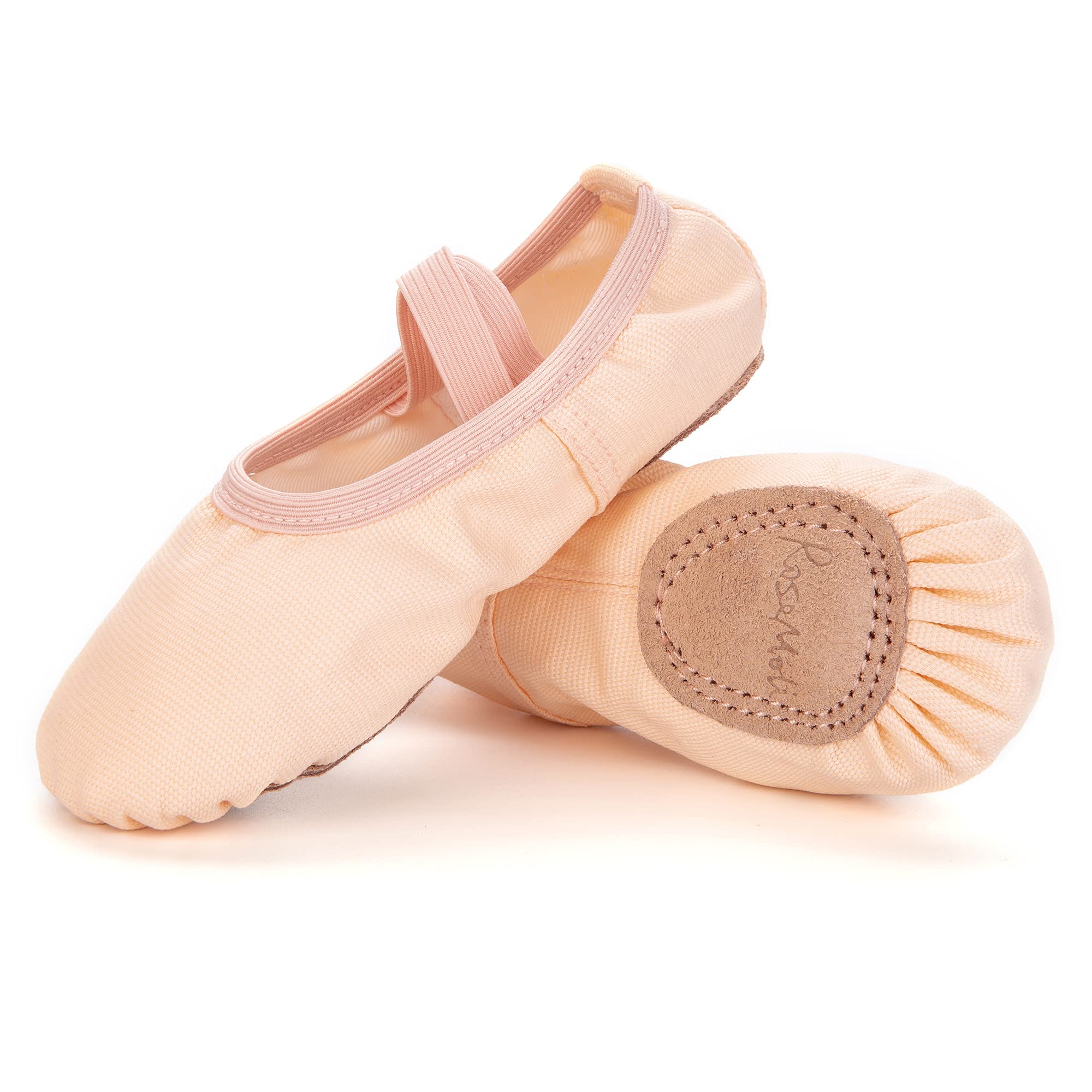 RoseMoli Canvas Ballet Slippers for Girls, Toddlers & Women - Soft Comfortable Dance Shoes for Ballet, Yoga & Practice - Perfect for Dance Class, Studio & Home Use