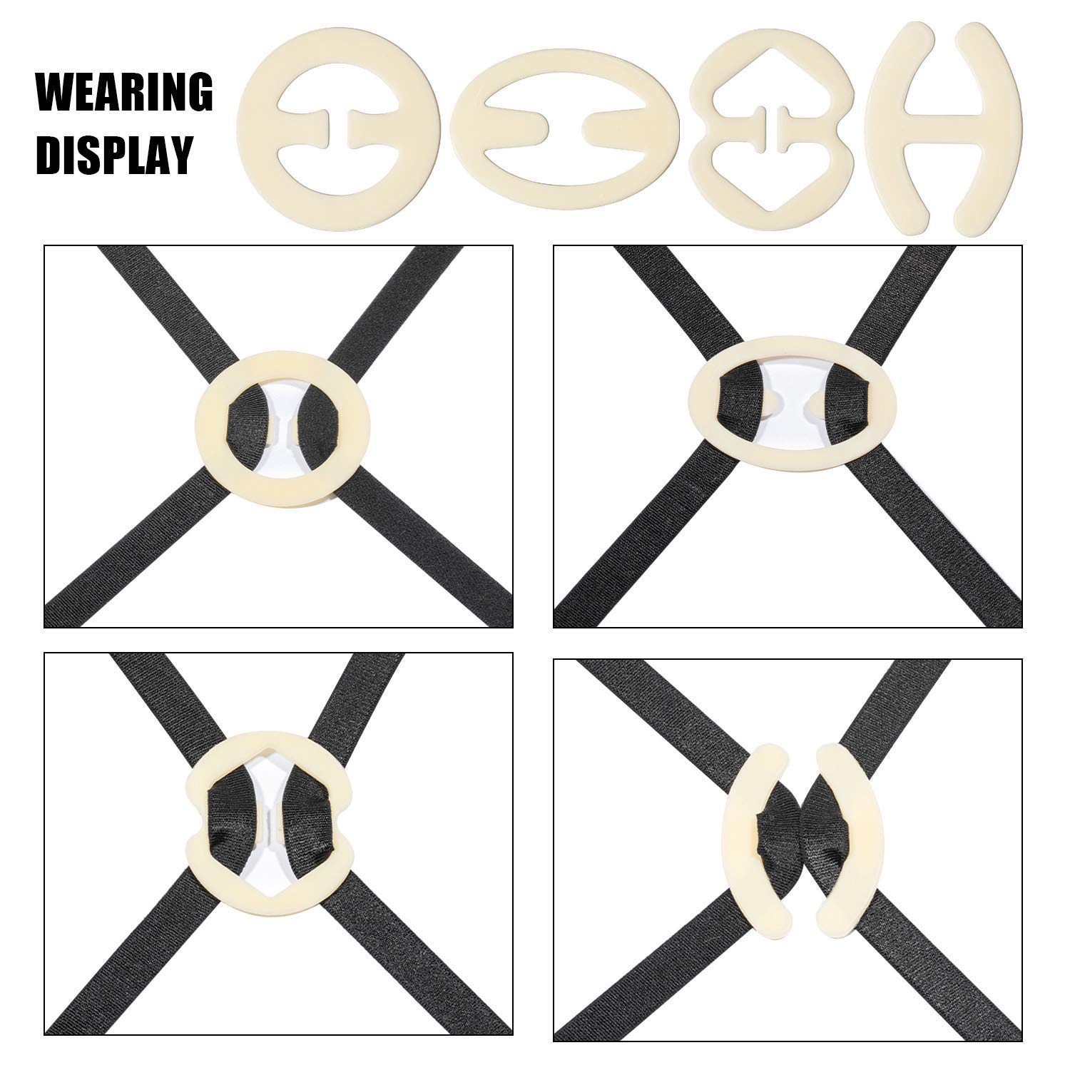 12Pcs Bra Strap Clips - Anti-Slip Back Bra Straps Holder & Cleavage Control Buckles for Women | Perfect for Workout, Yoga, and Everyday Comfort