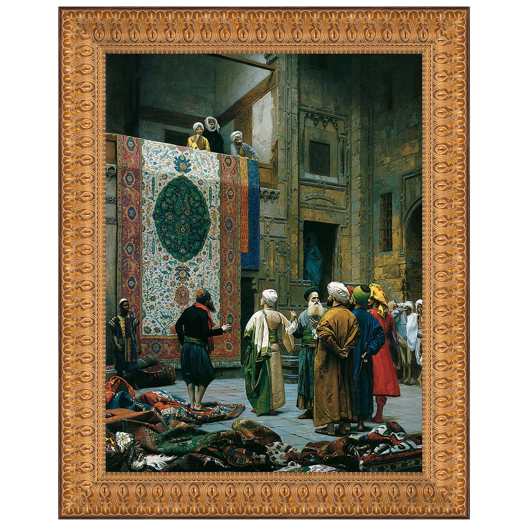 Design Toscano The Carpet Merchant 1887 Canvas Art Reproduction - Large Wall Decor for Living Room, Bedroom & Office