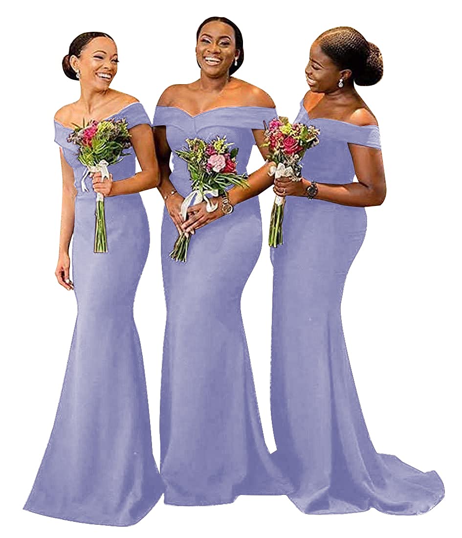 Elegant Off-the-Shoulder Mermaid Bridesmaid Dress - Long Formal Evening Gown for Women, Bodycon Prom Dress 2022 | Perfect for Weddings, Parties & Special Occasions