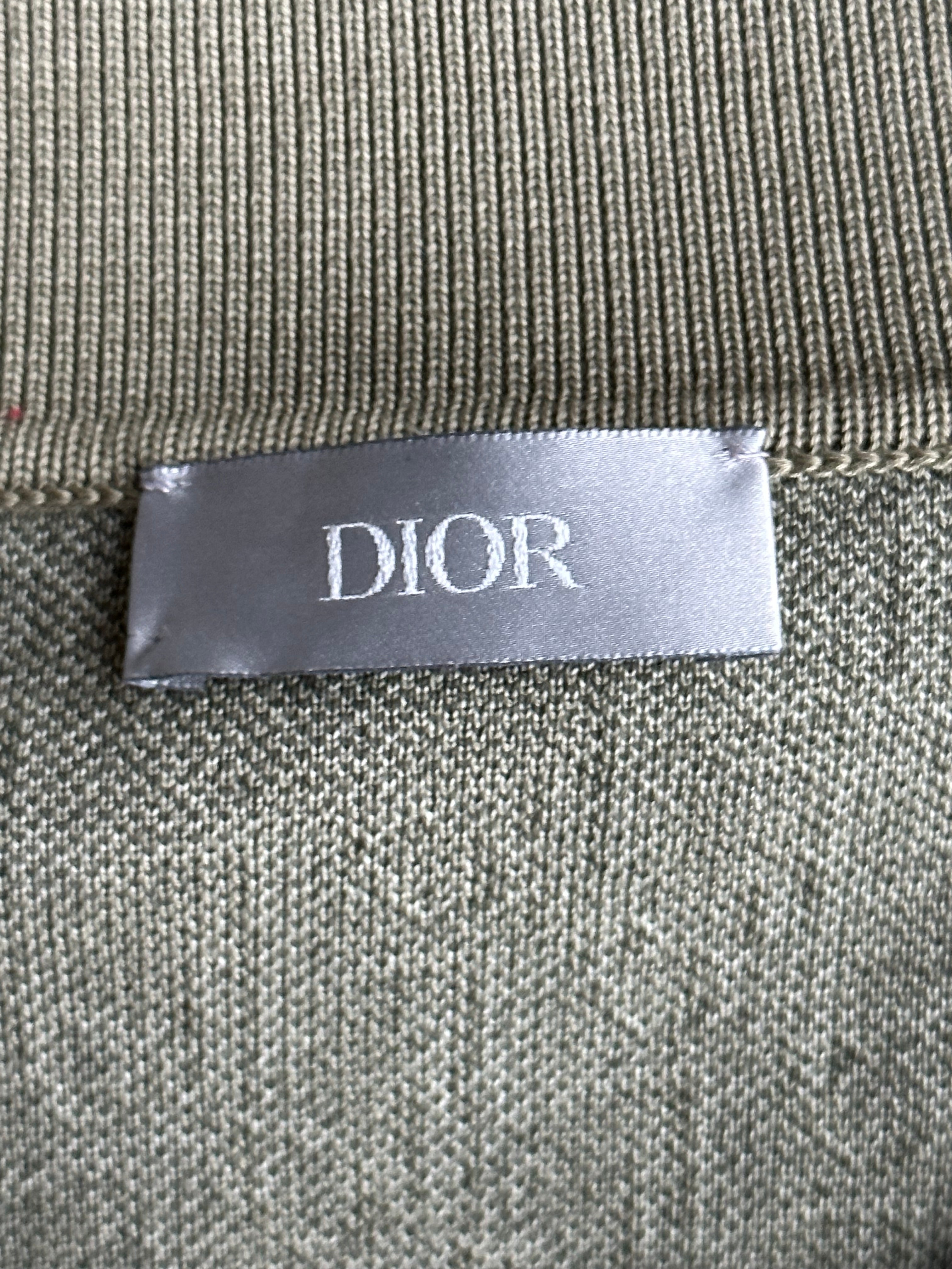 Dior Beige & Olive Oblique Polo T-Shirt for Men - Luxury Cotton Casual Shirt | Perfect for Business Casual, Date Night & Summer Outfits