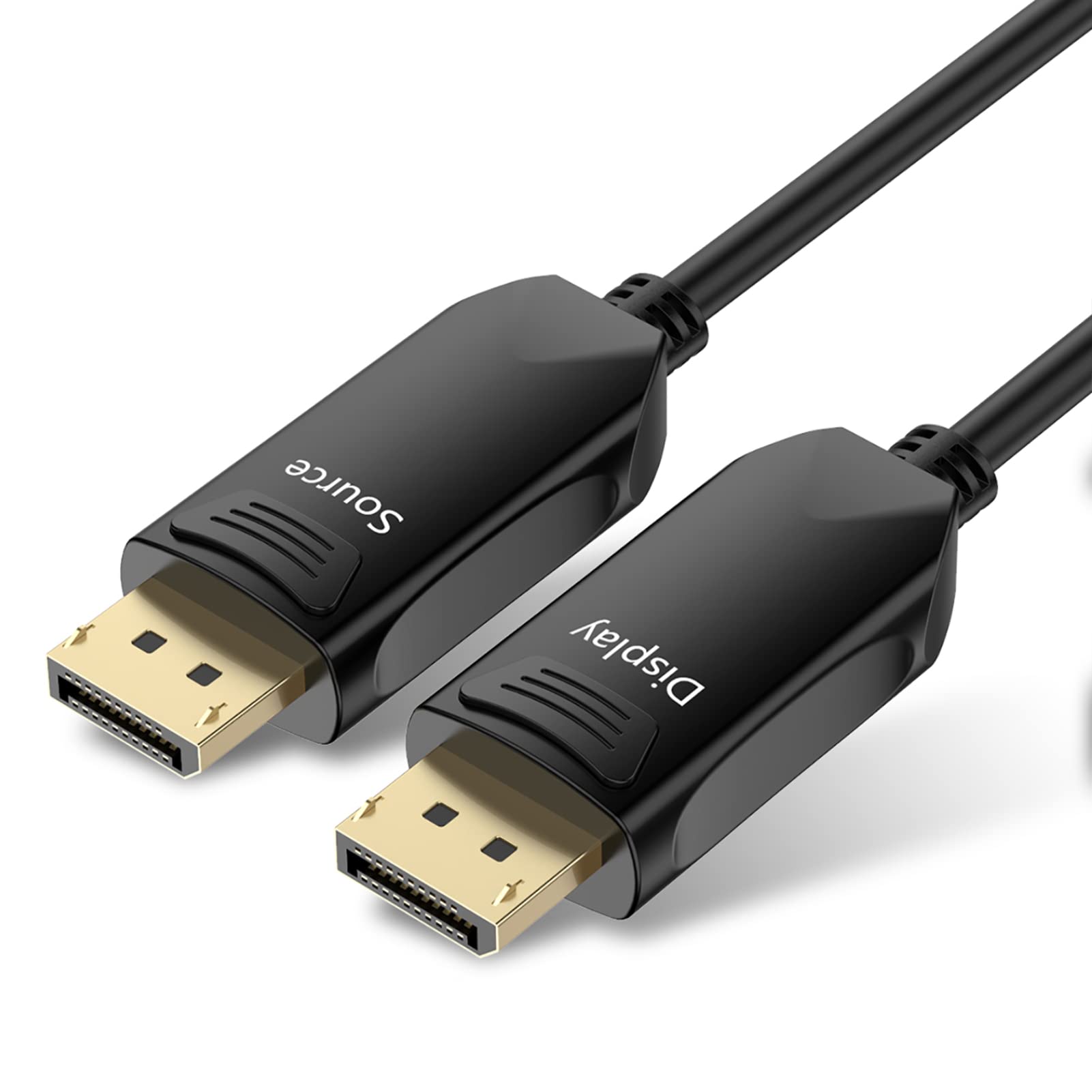 BIFALE 75ft DisplayPort Fiber Optic Cable - 32.4Gbps High Speed, 8K@60Hz 4K@165Hz 2K@144Hz, DP1.4 with Slim Gold-Plated Connectors - Perfect for Gaming, Home Theater & Professional AV Setups