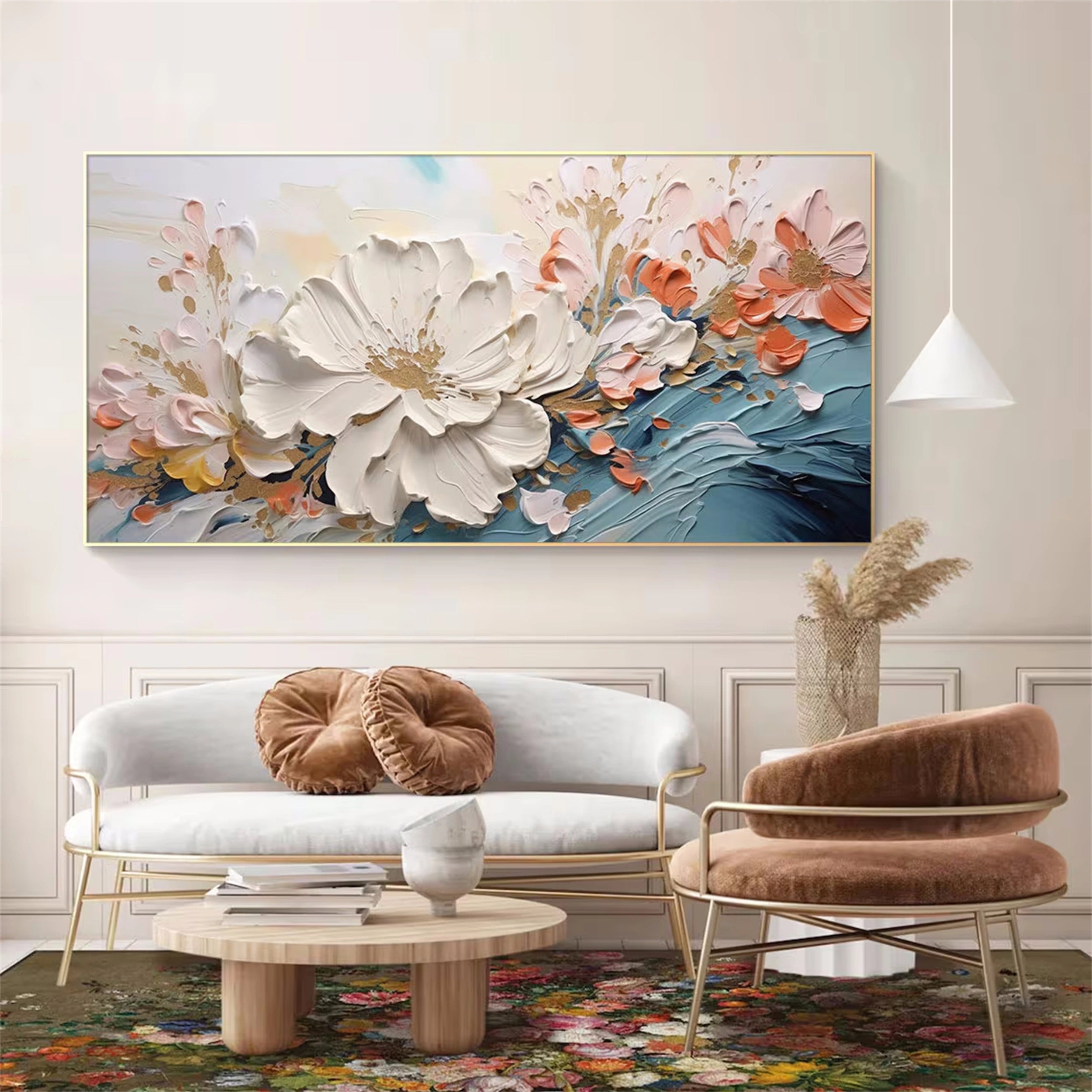 Beautiful Flower and Tree Painting #FT034 - Perfect for Home Decor, Office Wall Art, and Gift Ideas