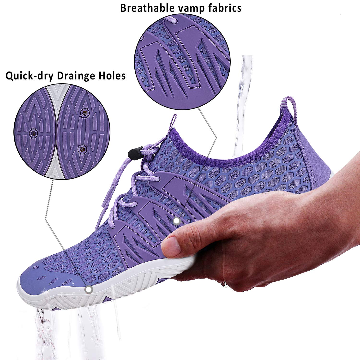 **Men's & Women's Quick-Dry Water Shoes - Barefoot Aqua Socks for Swimming, Surfing, Beach, Pool, Yoga & Outdoor Activities | Lightweight & Comfortable for Travel & Sports**