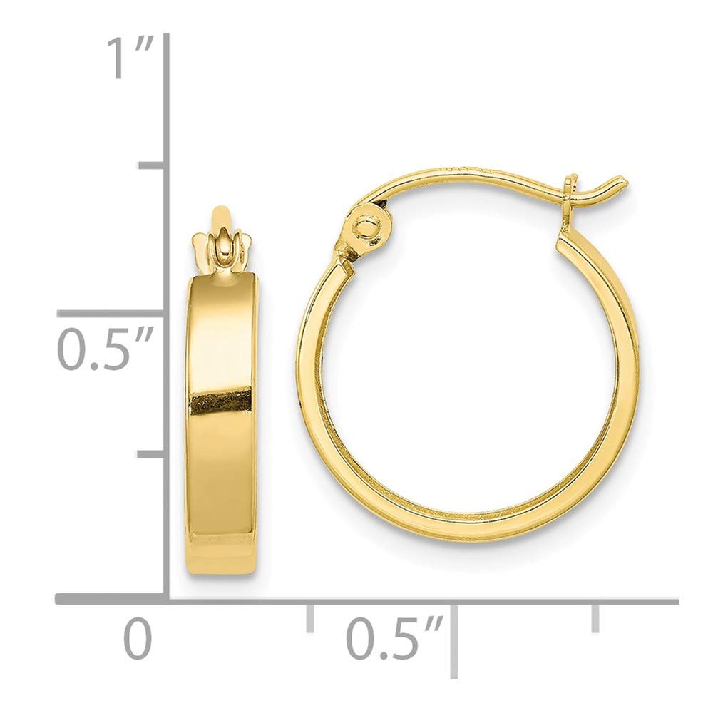 10K Yellow Gold Square Tube Hoop Earrings for Women - Classic Minimalist Dangle Earrings - Perfect for Everyday Wear, Office, Parties & Special Occasions