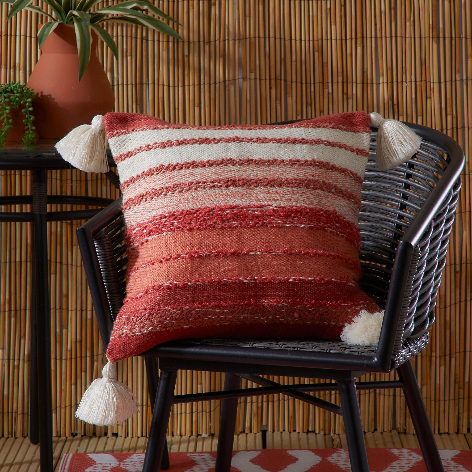 Drift Home Grayson Outdoor Cushion - Waterproof & Fade-Resistant Patio Furniture Cushion in Terracotta - Perfect for Garden, Poolside & Deck Lounge Chairs