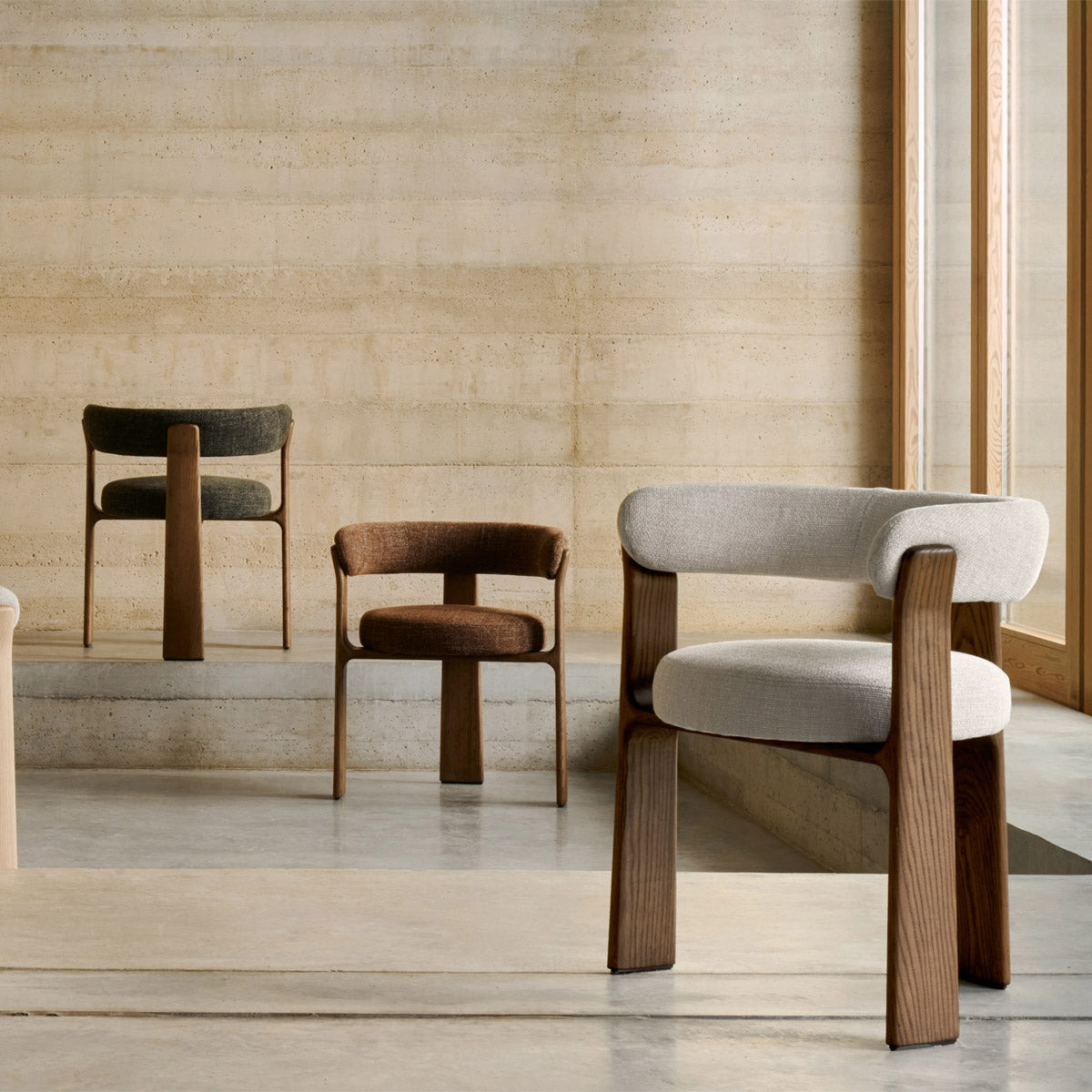 Elegant Granite 3-Legged Dining Chair - Modern Kitchen & Restaurant Furniture for Home & Commercial Use